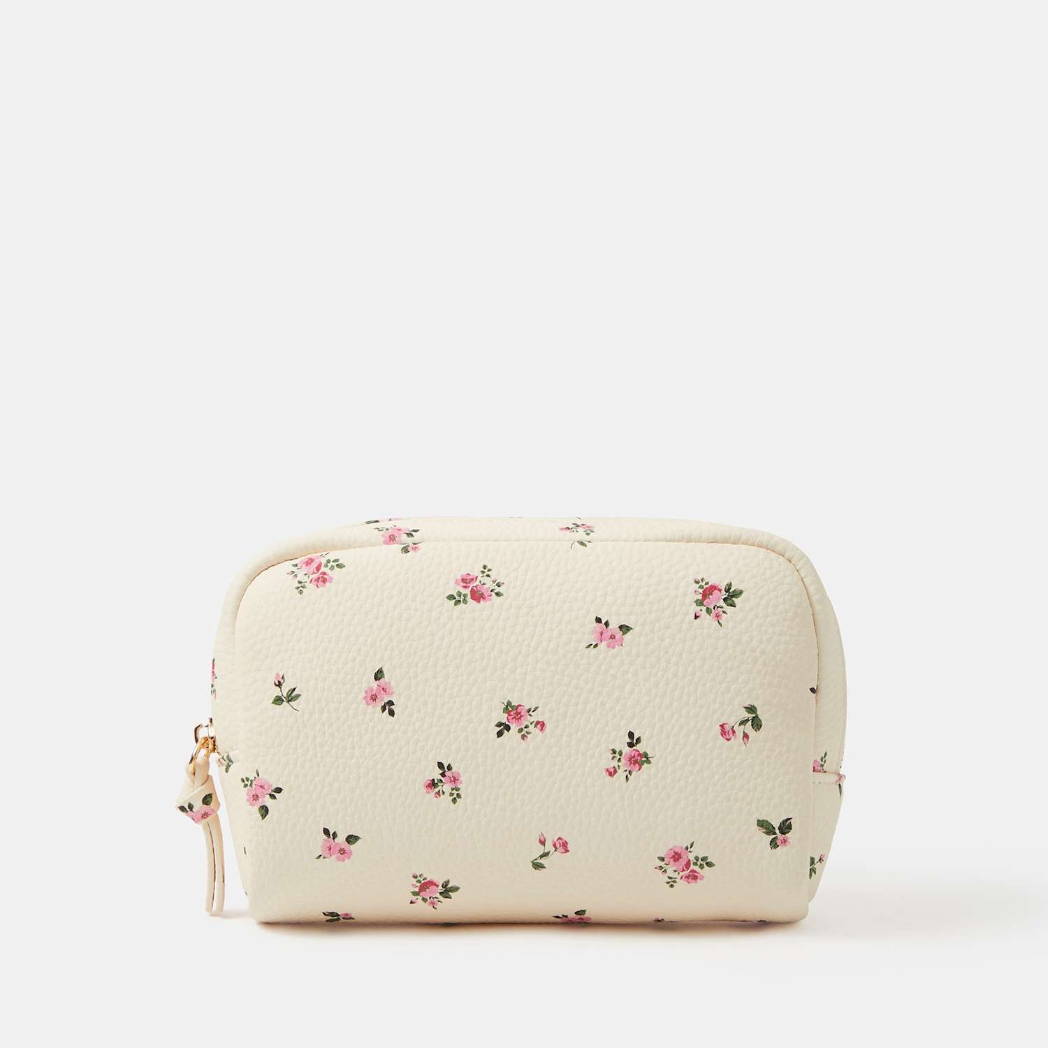 Accessorize Women's Floral Print Makeup Bag - Cream - Available at M&S