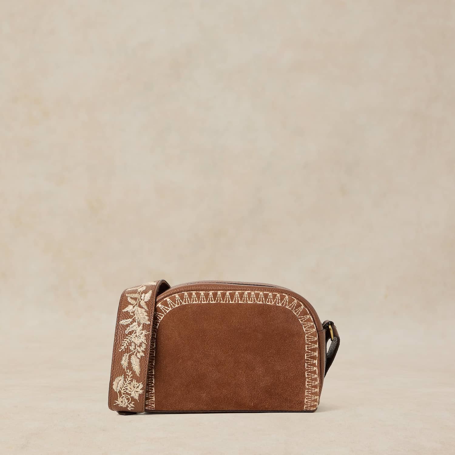 White Stuff Women's Leather Embroidered Cross Body Bag - Tan - Available at M&S