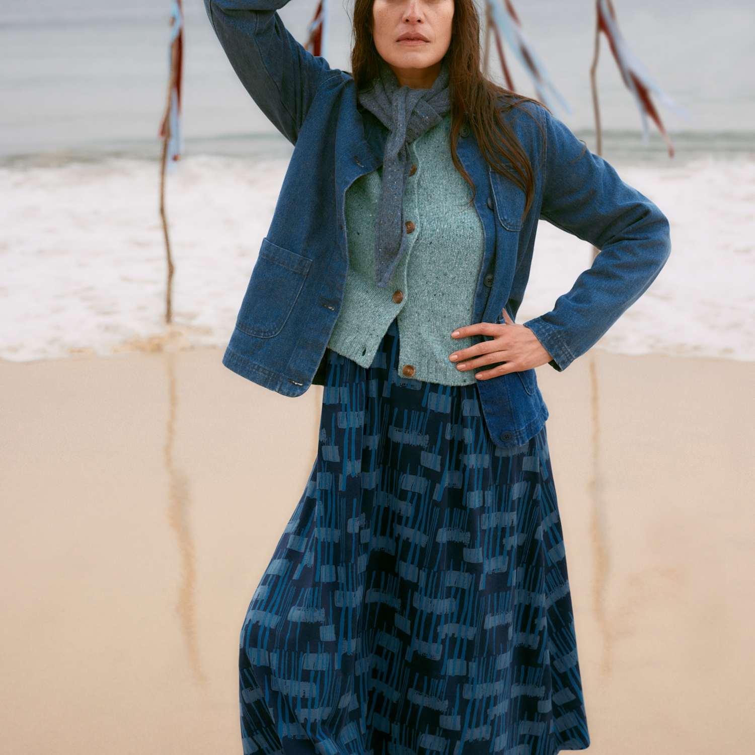 Seasalt Cornwall Women's Cotton Rich Floral Midi Dress - 18 - Navy Mix - Available at M&S