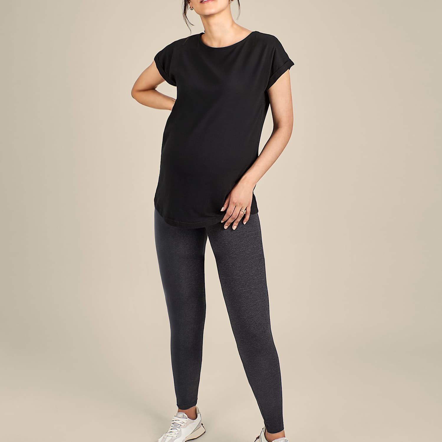 Jojo Maman Bébé Women's Maternity Cotton Rich Leggings - 14 - Grey - Available at M&S