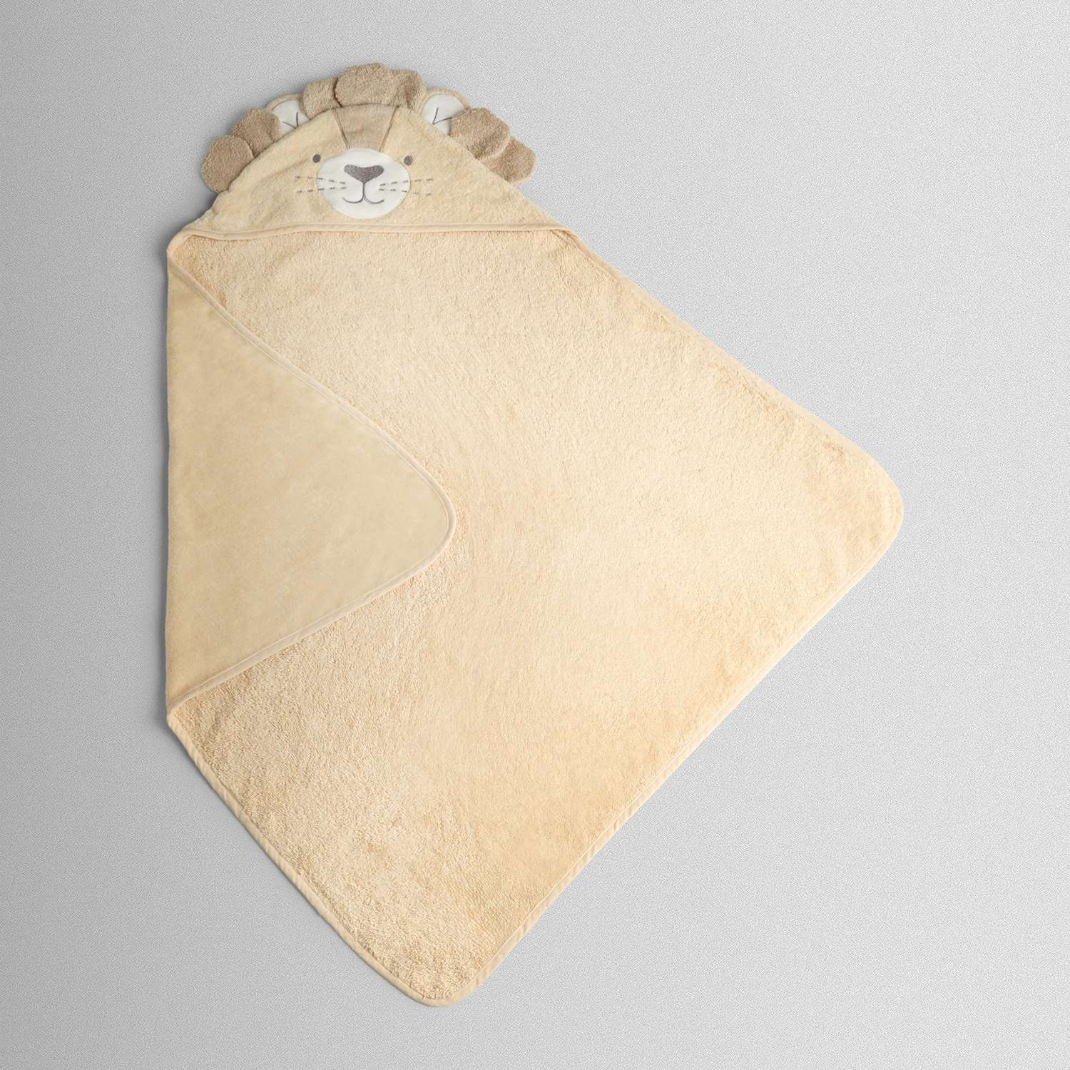 Jojo Maman Bébé Boys Pure Cotton Duck Hooded Towel - 0-6M - Neutral - Available at M&S