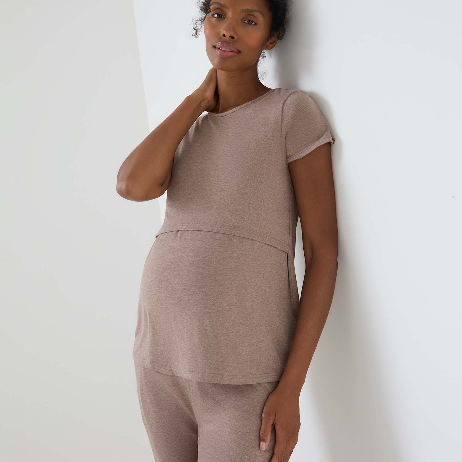 Jojo Maman Bébé Women's Maternity Nursing Three Piece Lounge Set - Large - Natural - Available at M&S