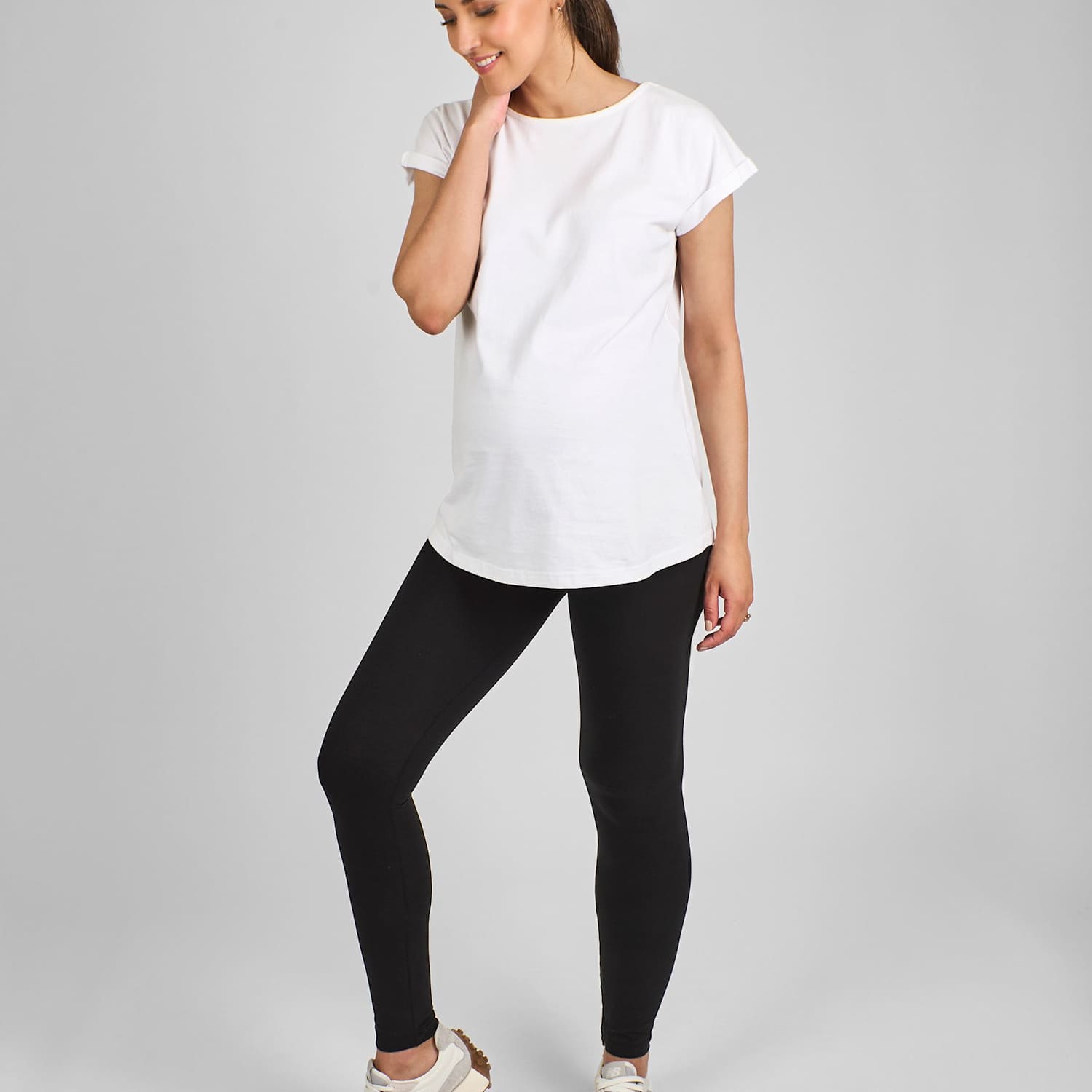 Jojo Maman Bébé Women's 2 Pack Maternity Cotton Rich Leggings - 16 - Black - Available at M&S