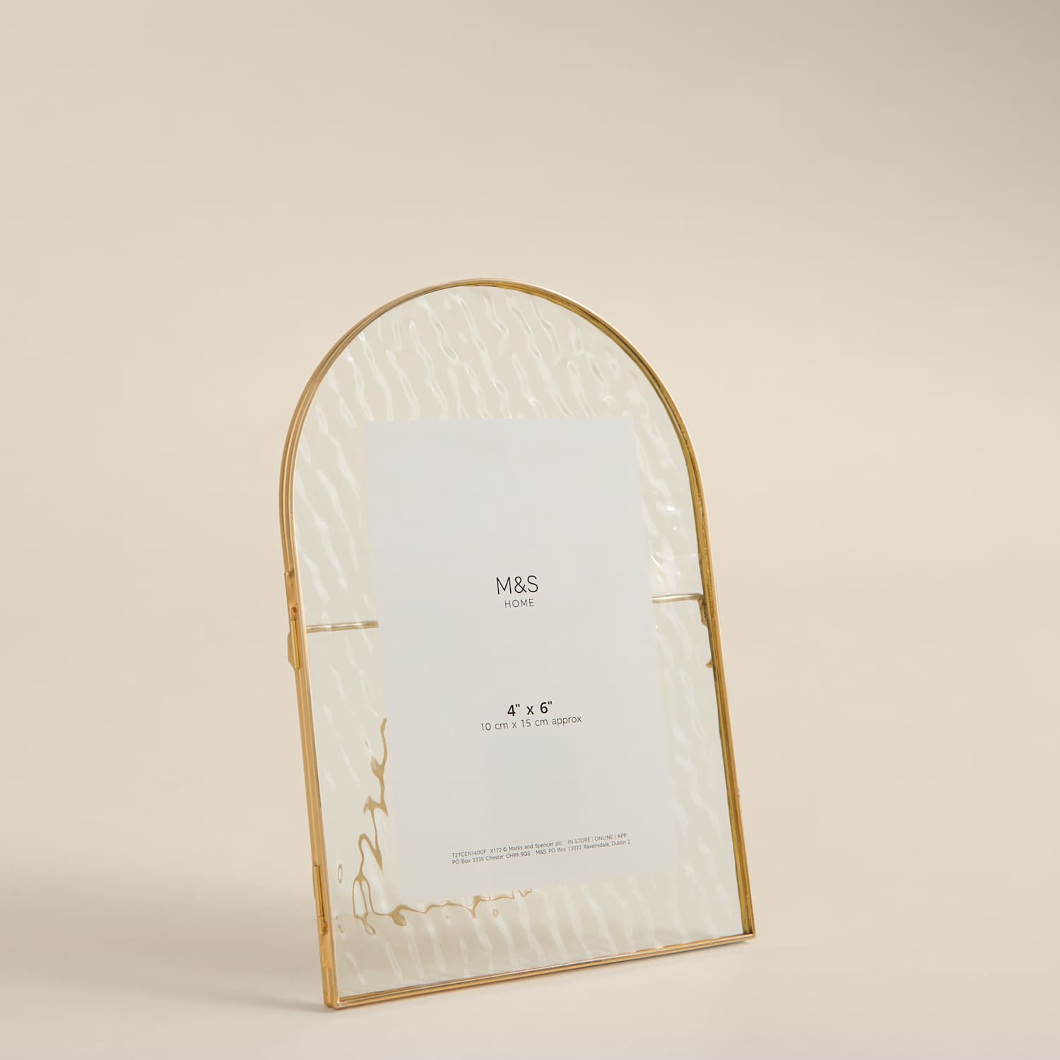 M&S Arch Mottled Photo Frame 4x6 inch - Gold