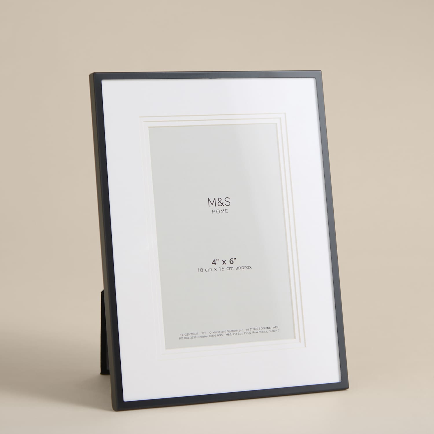 M&S Layered Mount Photo Frame 4x6 inch - Black