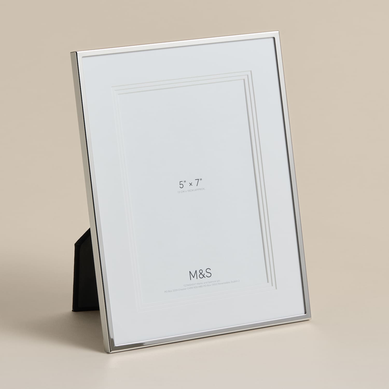 M&S Layered Mount Photo Frame 5x7 inch - Silver