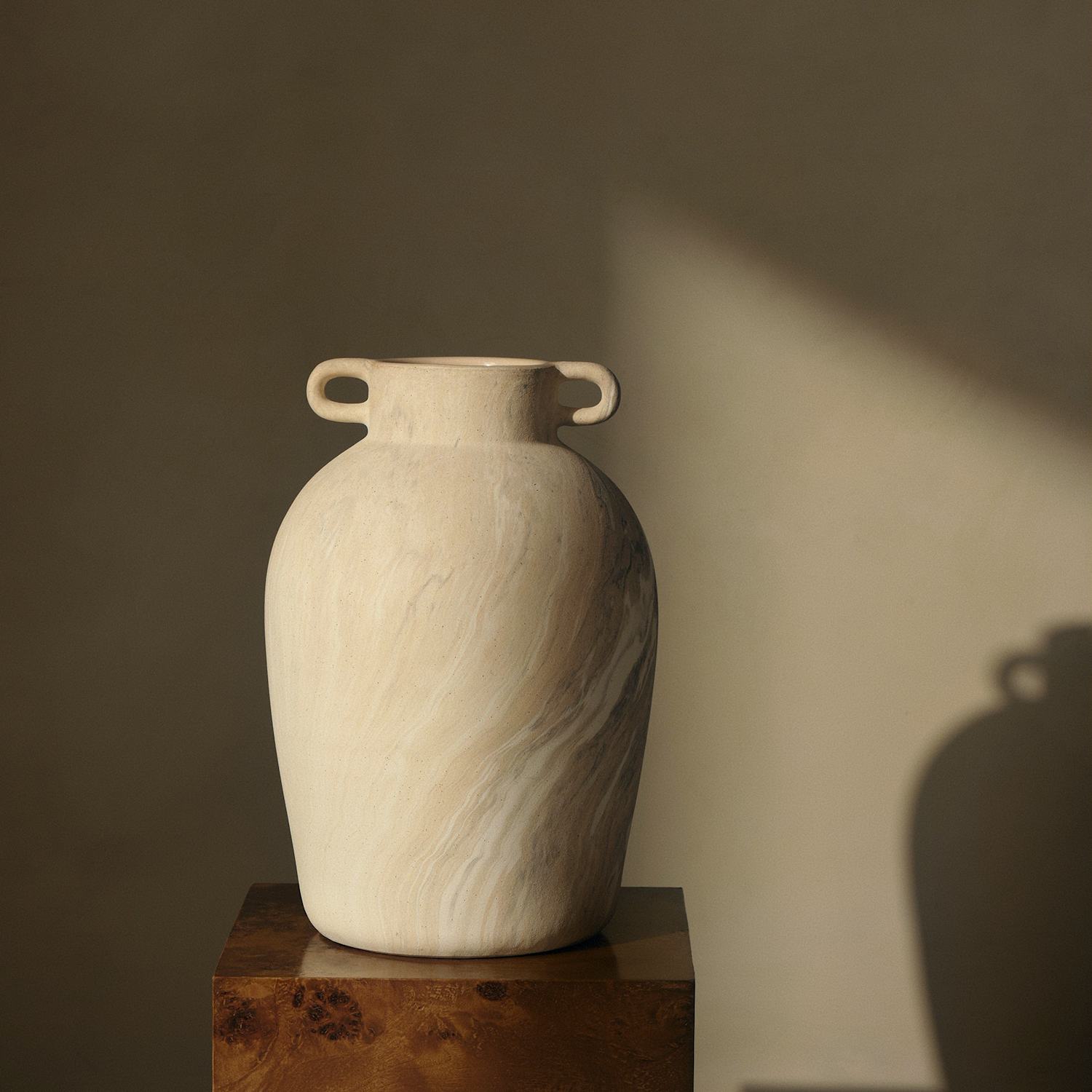 M&S Marble Effect Ceramic Vase - Multi