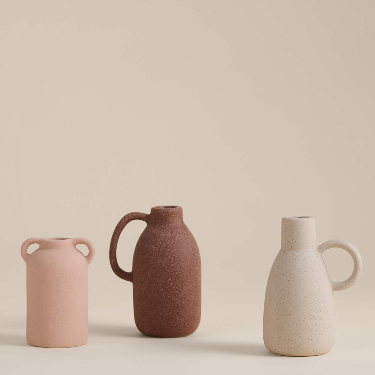 M&S Set of 3 Ceramic Neutral Vases - Multi