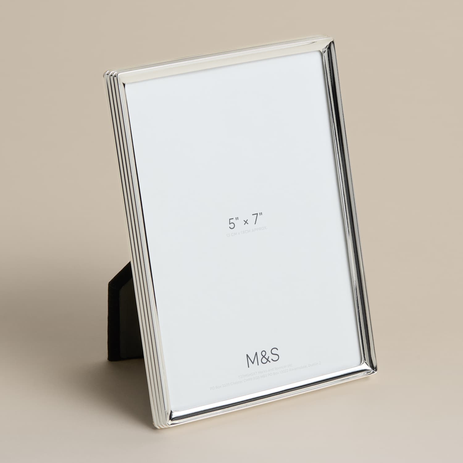 M&S Ribbed Silver Plated Photo Frame 5x7 inch