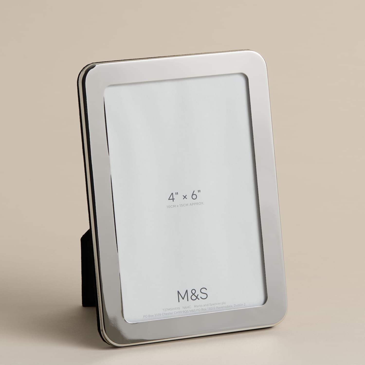 M&S Thick Rounded Photo Frame 4x6 inch - Silver