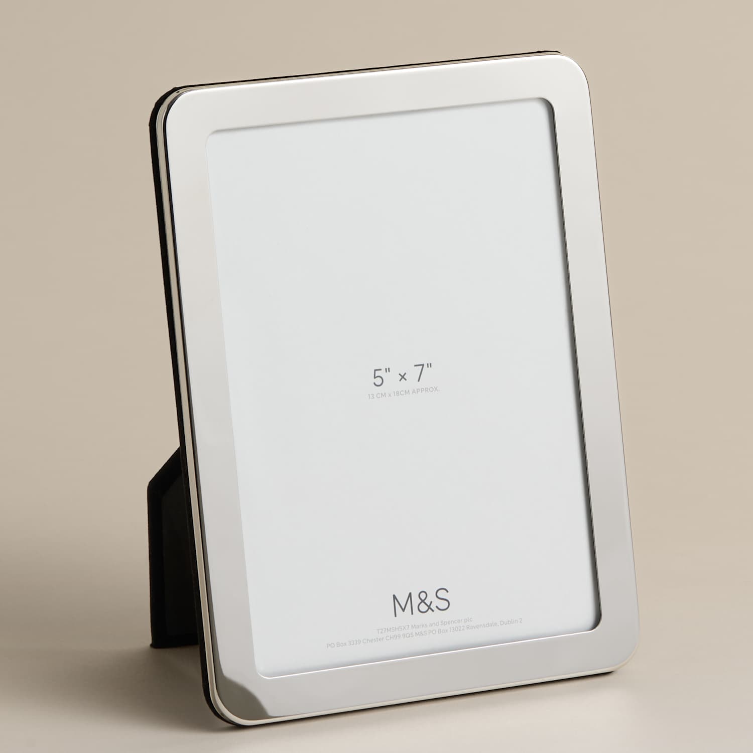 M&S Thick Rounded Photo Frame 5x7 inch - Silver