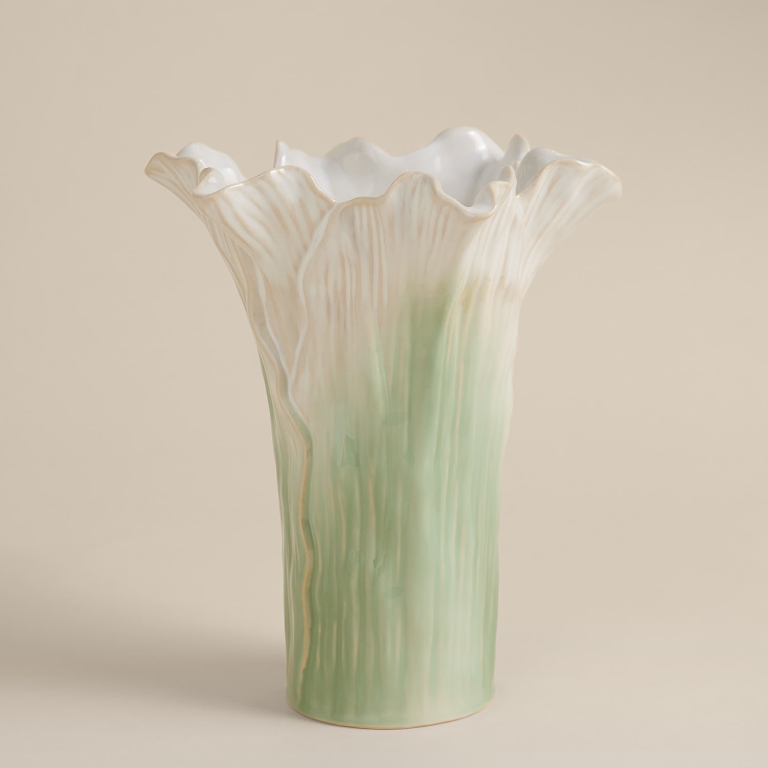 M&S Handkerchief Petal Ceramic Vase - Multi
