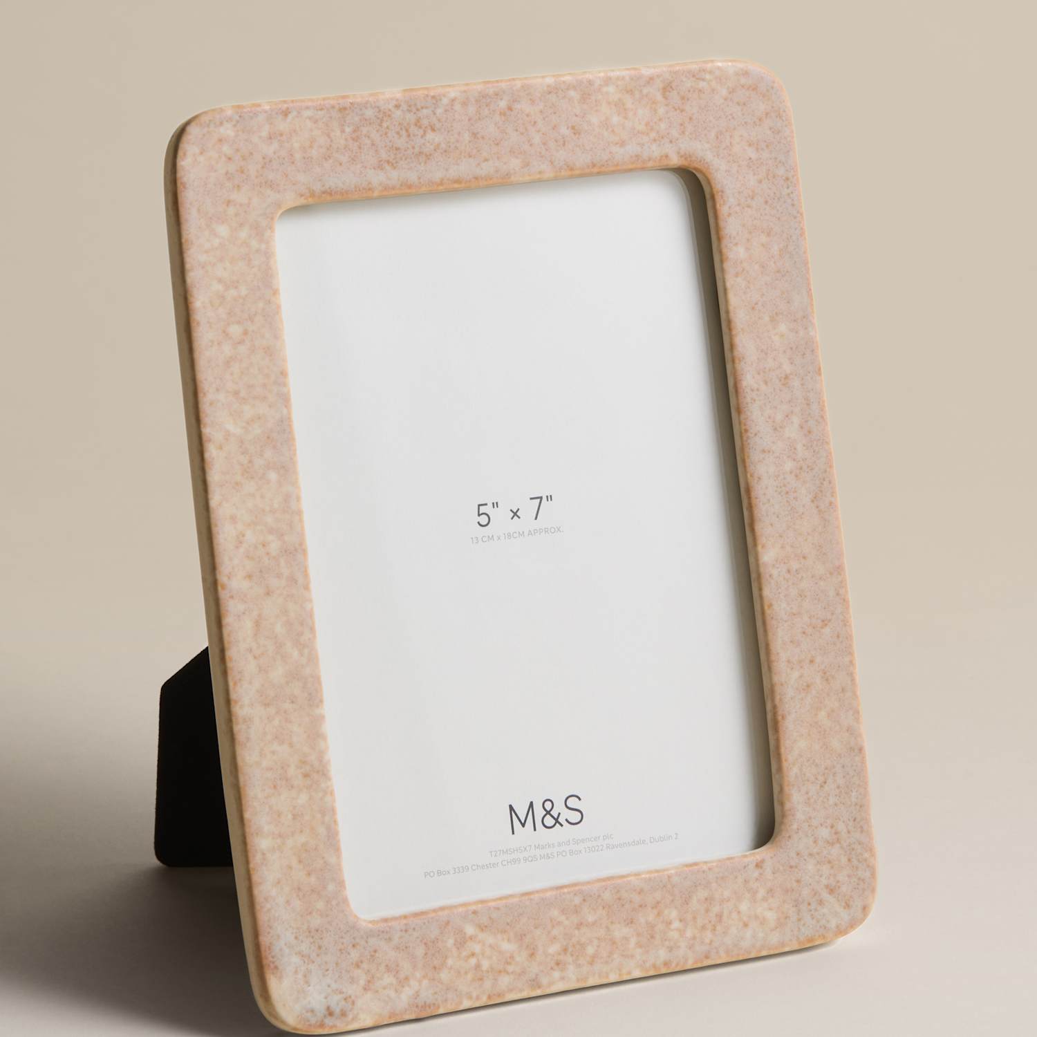 M&S Ceramic Rounded Photo Frame 5x7 inch - Brown