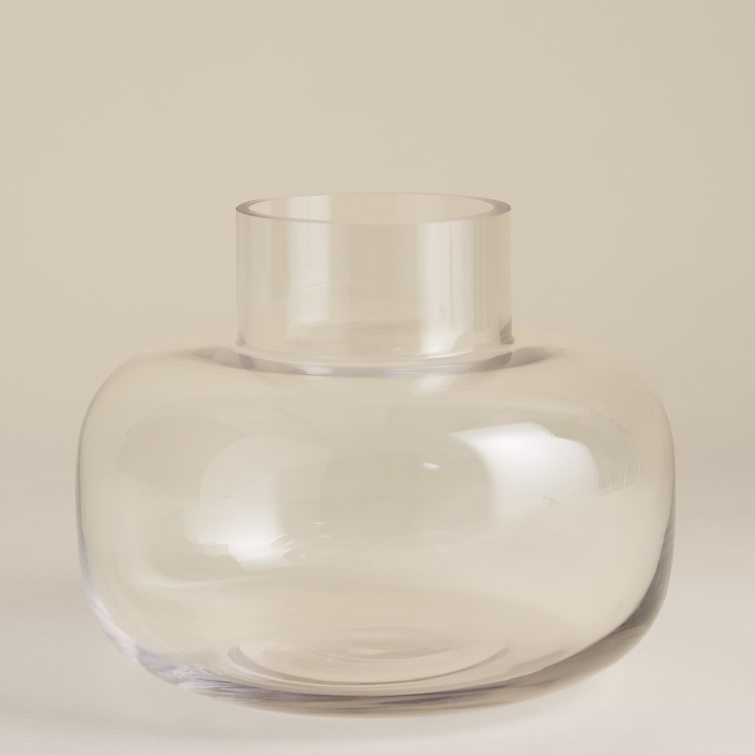 M&S Medium Squat Vase - Clear