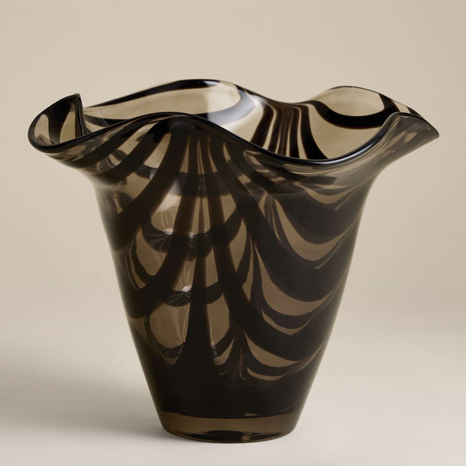M&S Swirl Confetti Glass Handkerchief Vase - Multi