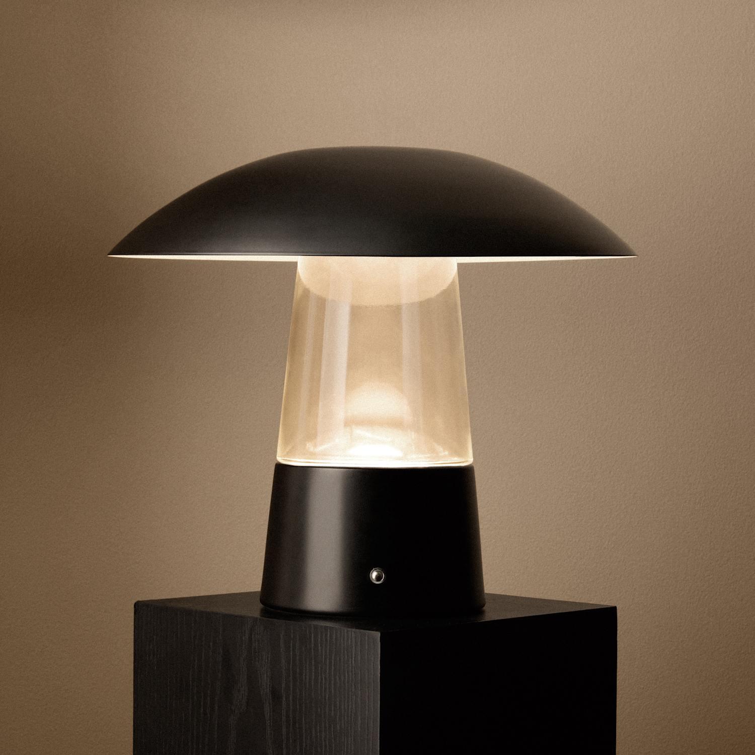 M&S X Kelly Hoppen Kelly Hoppen Metal and Glass Dome Lamp - Black
