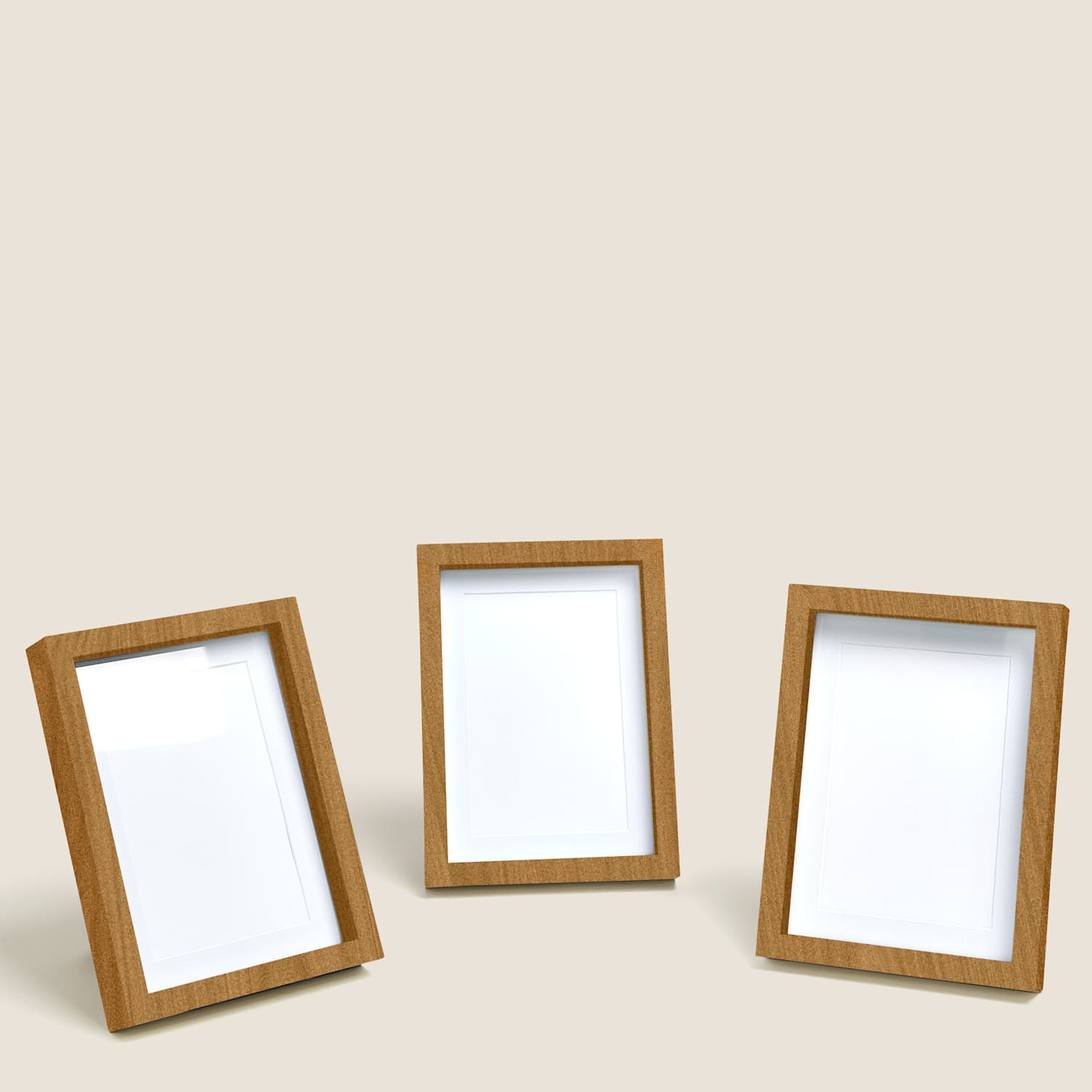 M&S Set of 3 Photo Frames 4x6 inch - Natural Mix