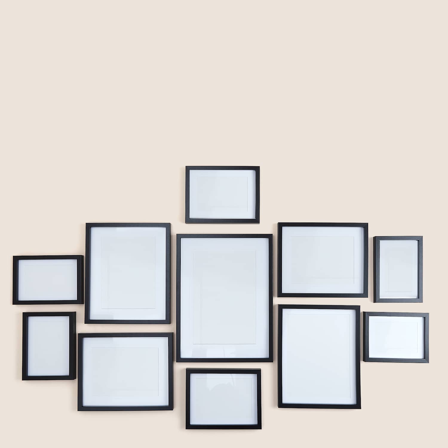 M&S Set of 11 Wood Photo Frames - Black