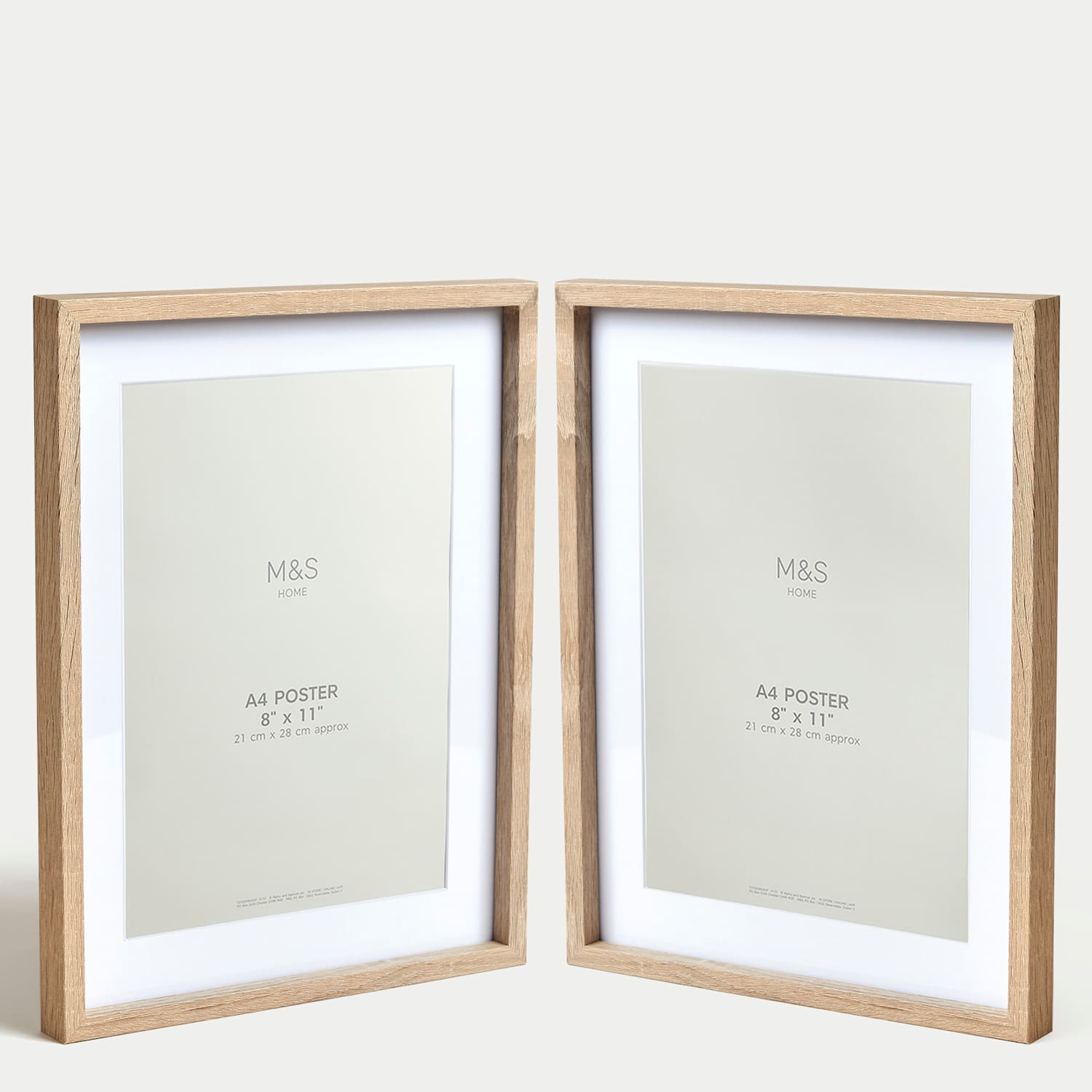 M&S Set of 2 Photo Frames A4 - Natural Mix