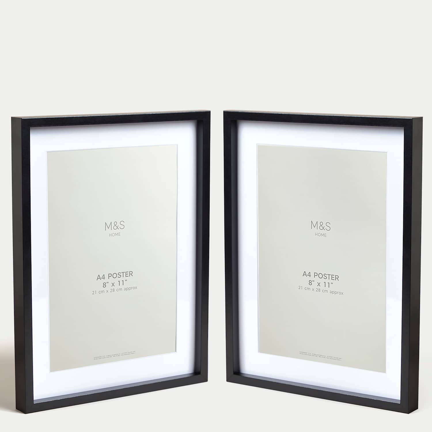 M&S Set of 2 Photo Frames A4 - Black
