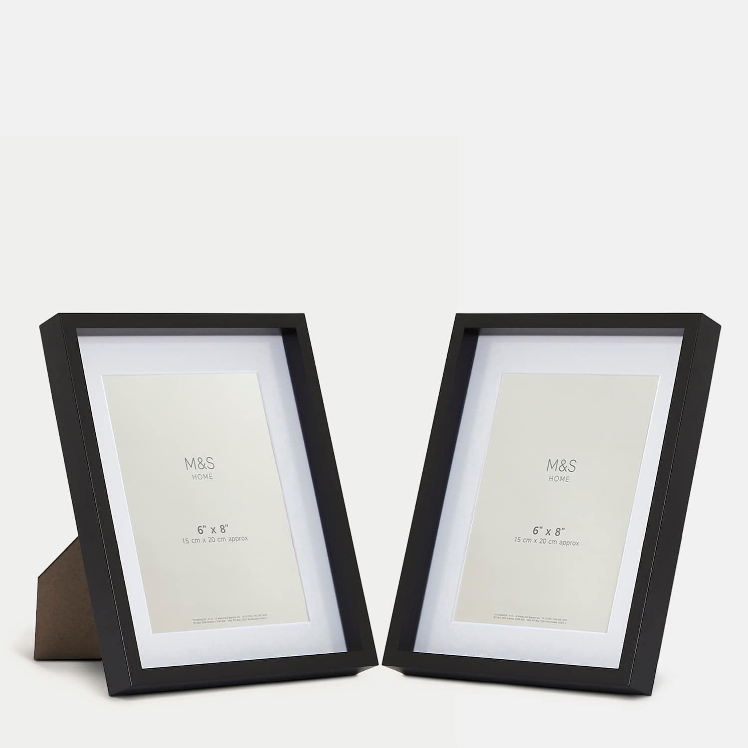 M&S Set of 2 Photo Frames 6x8 Inch - Black