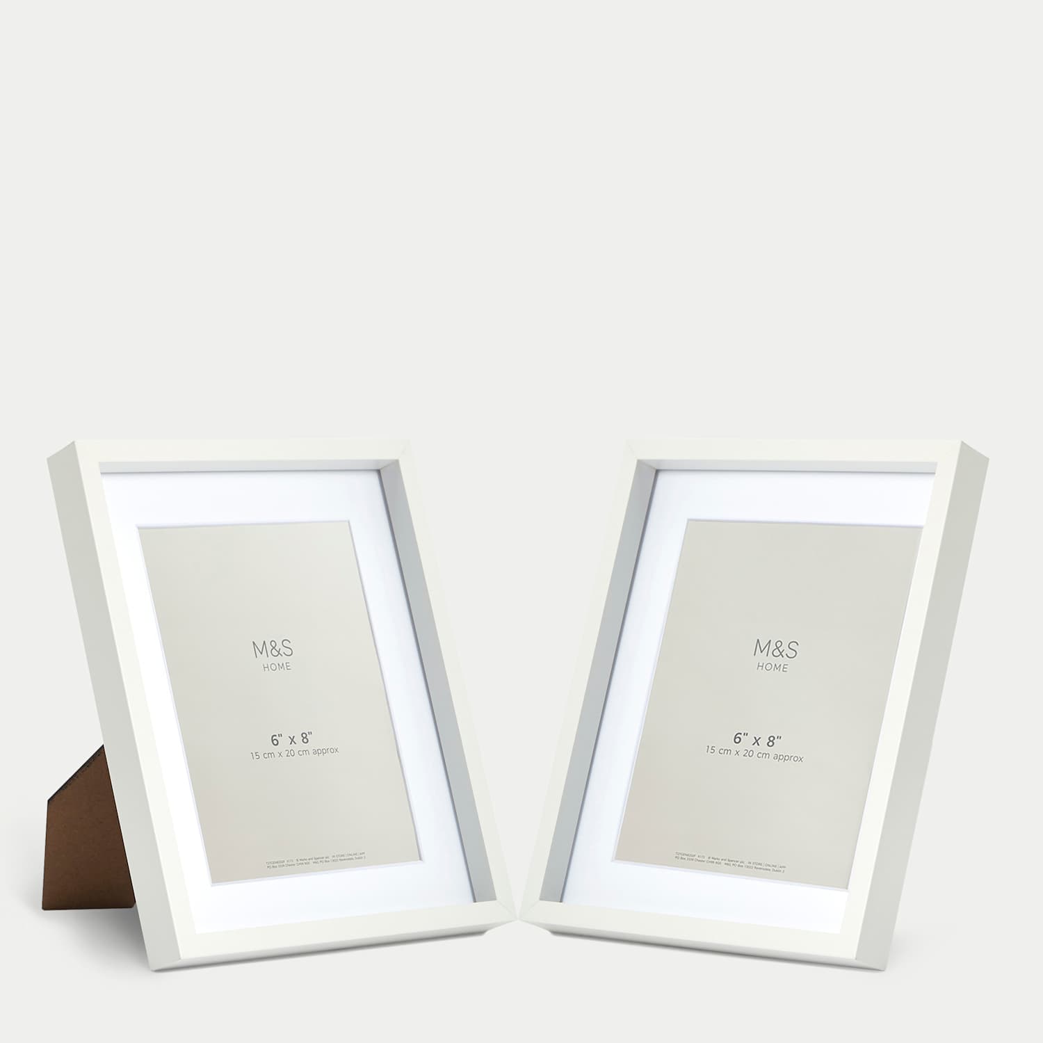 M&S Set of 2 Photo Frames 6x8 Inch - White