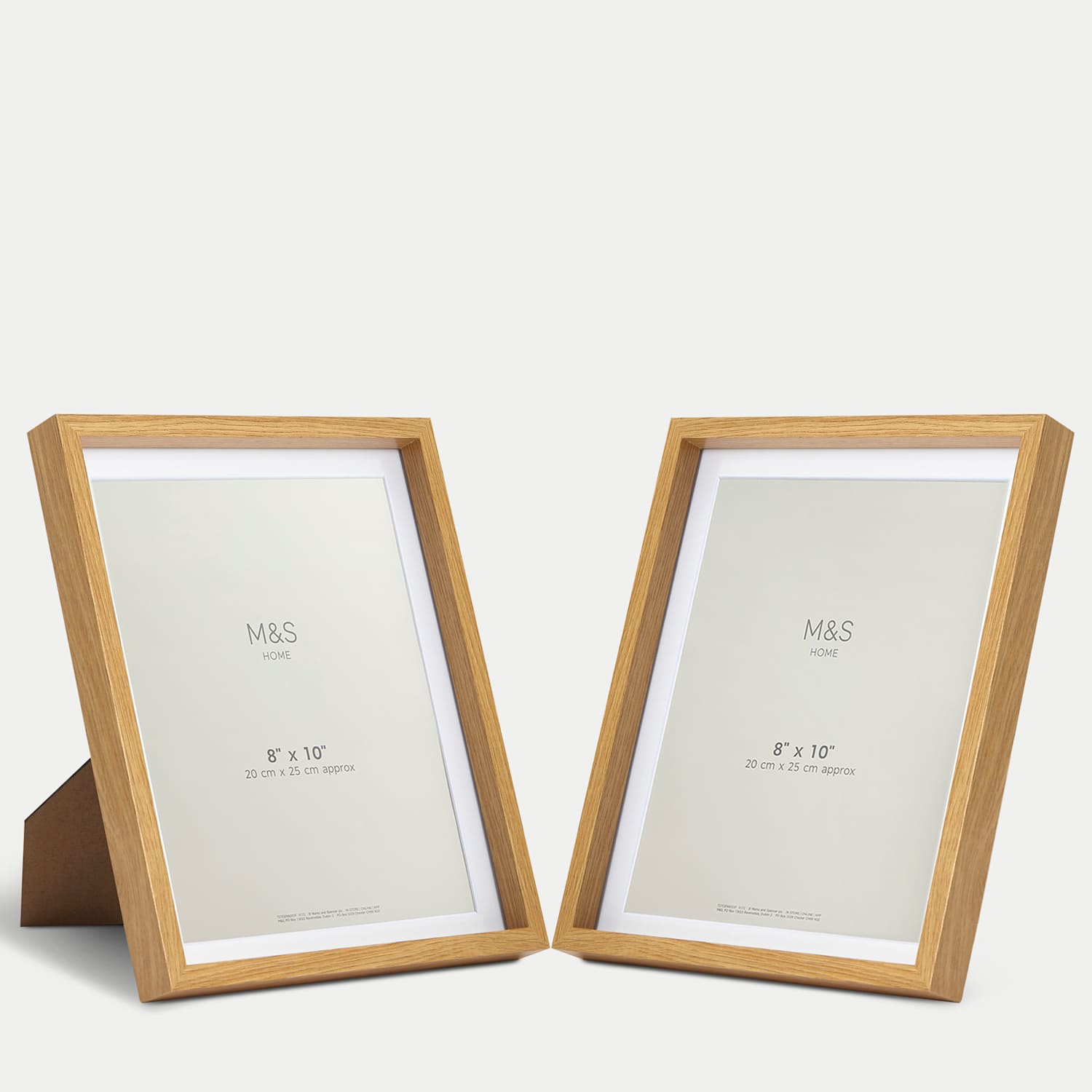 M&S Set of 2 Photo Frames 8x10 Inch - Natural Mix