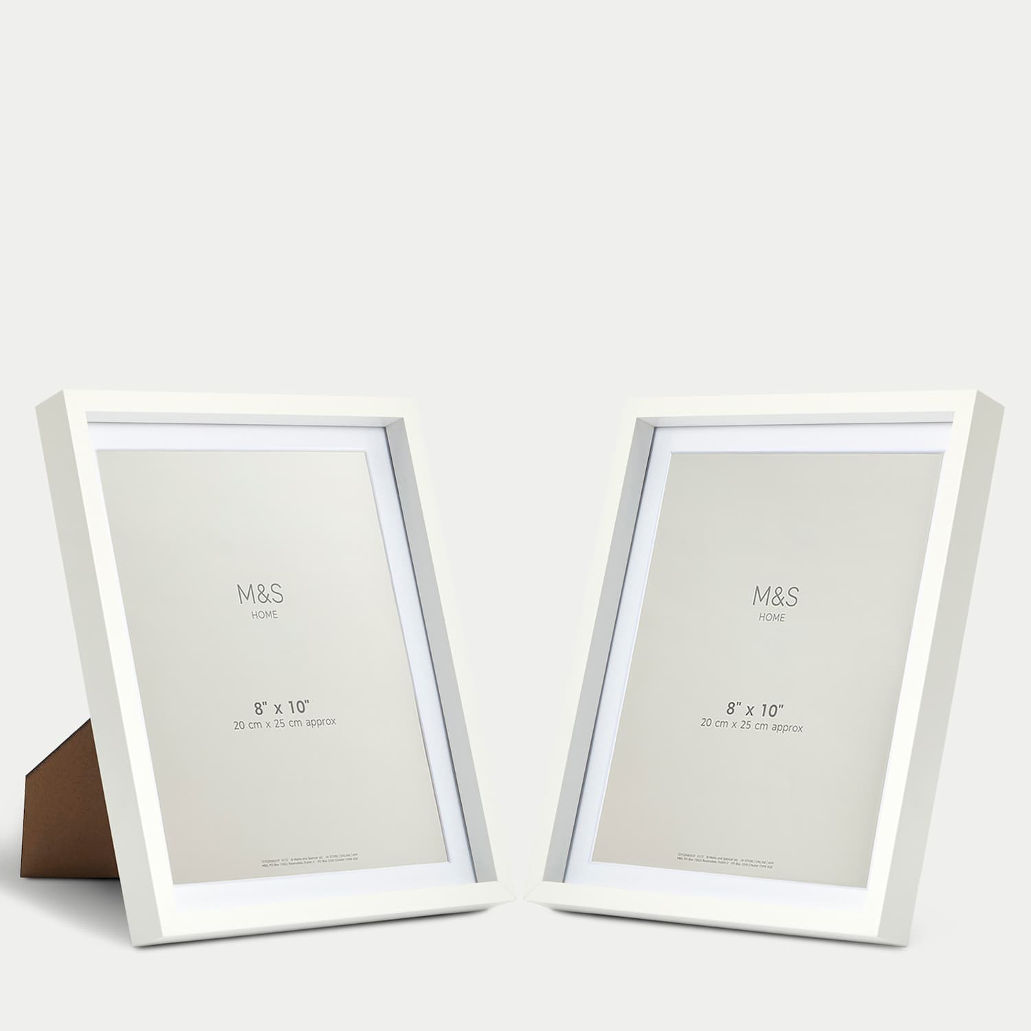 M&S Set of 2 Photo Frames 8x10 Inch - White