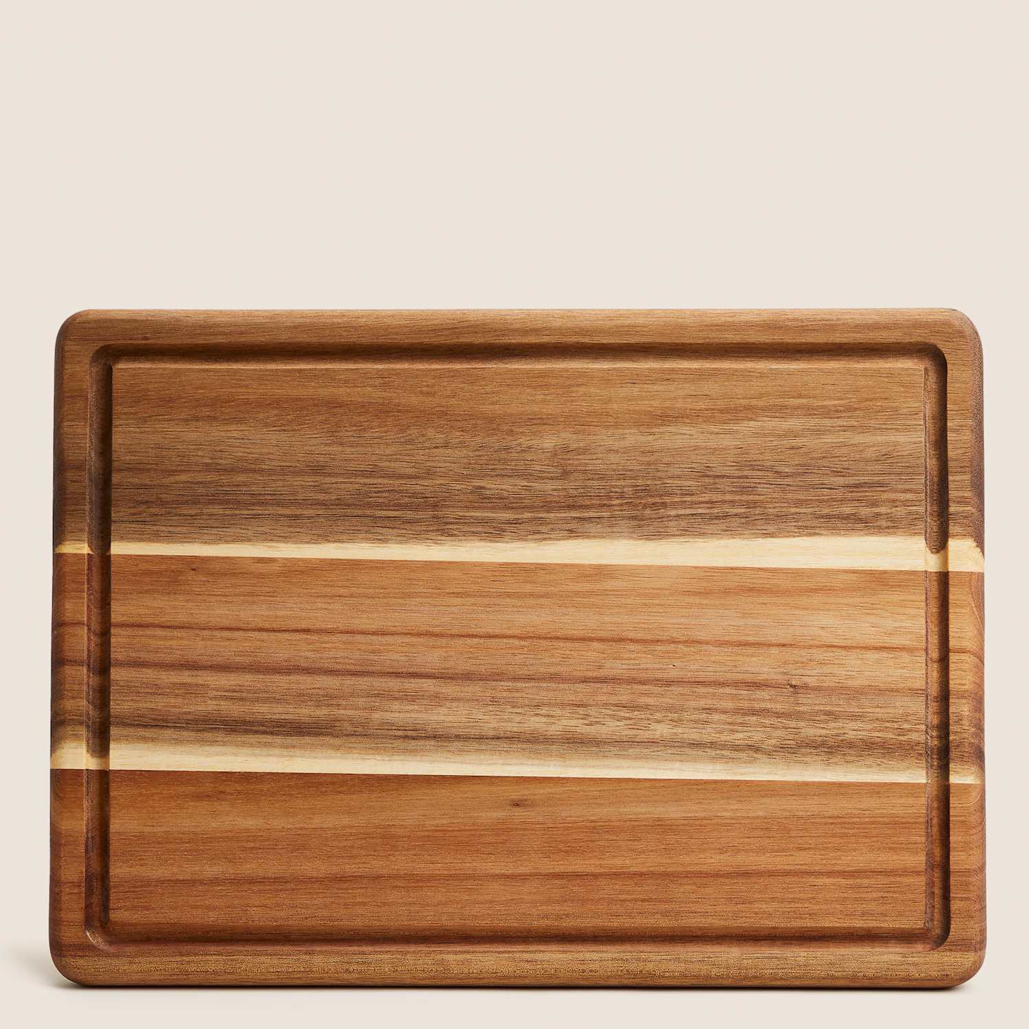 M&S Acacia Chopping Board with Silicone Feet - Wood