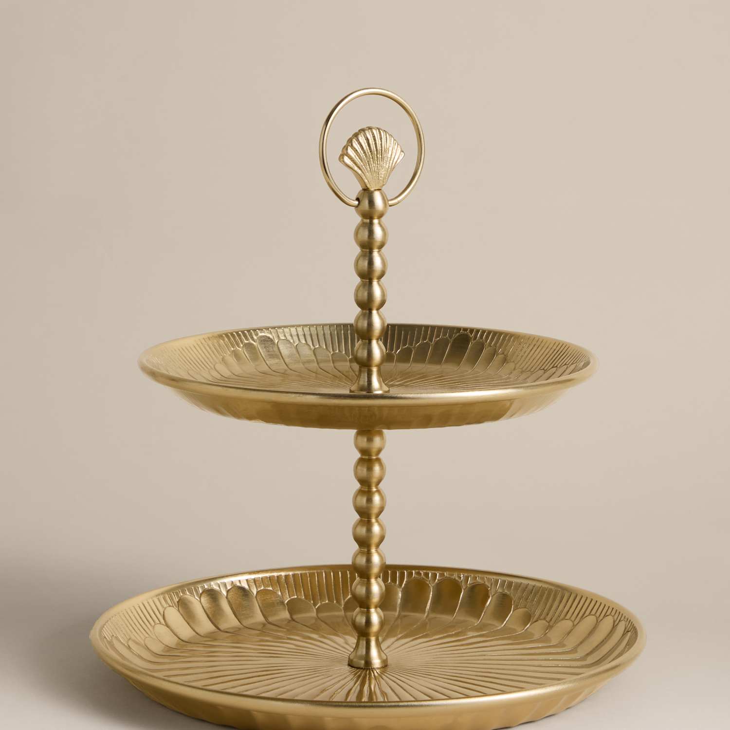 M&S 2 Tier Cake Stand - Gold