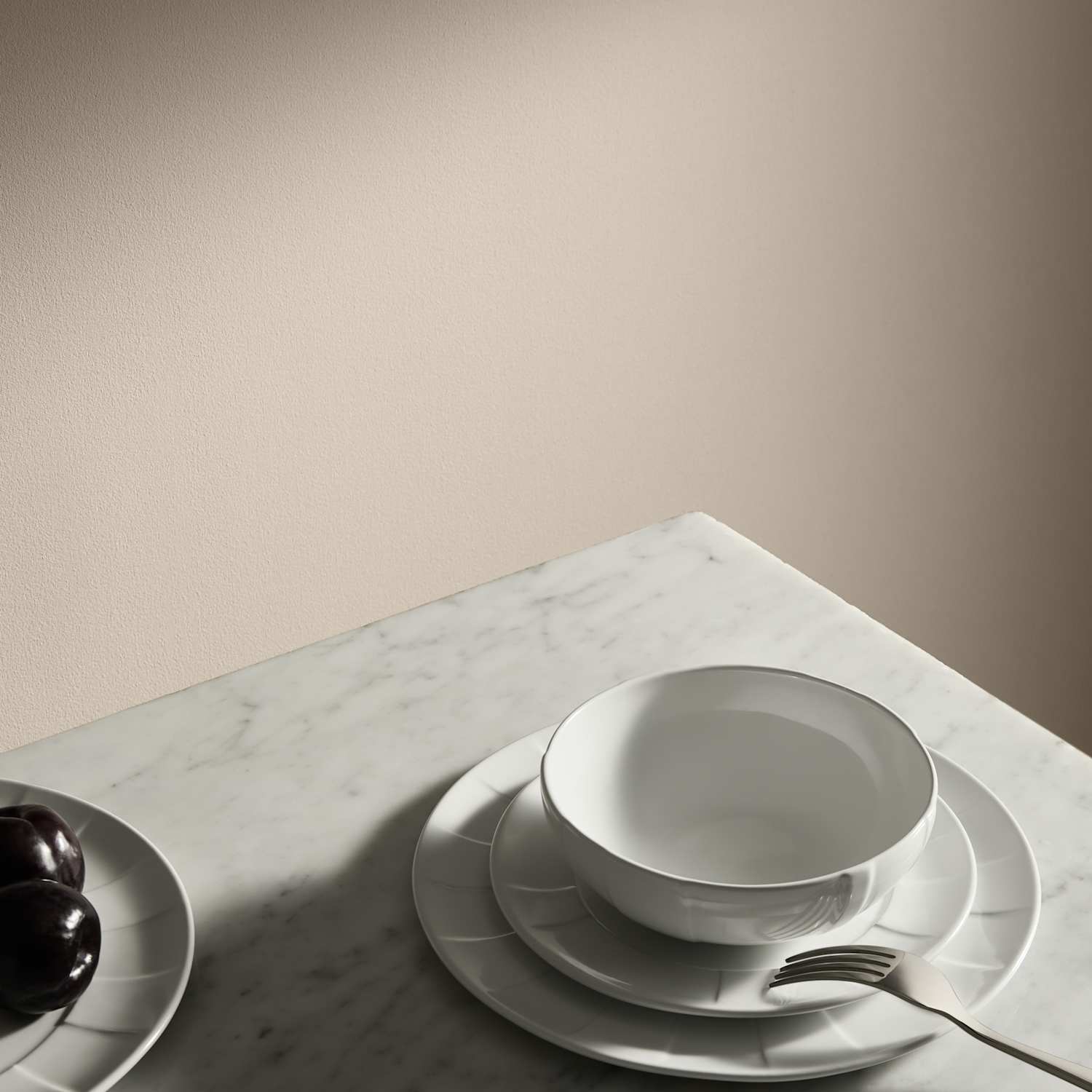M&S X Kelly Hoppen 12 Piece Textured Dinner Set - White