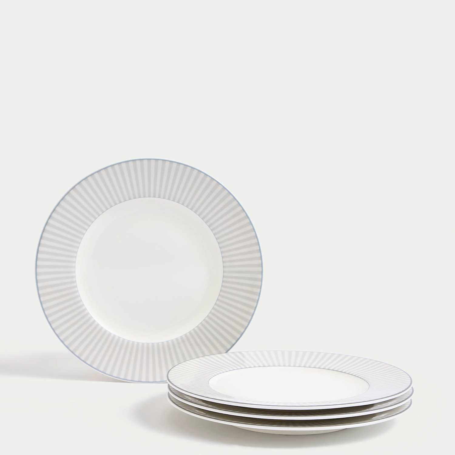 M&S Set of 4 Hampton Side Plates - Grey Mix
