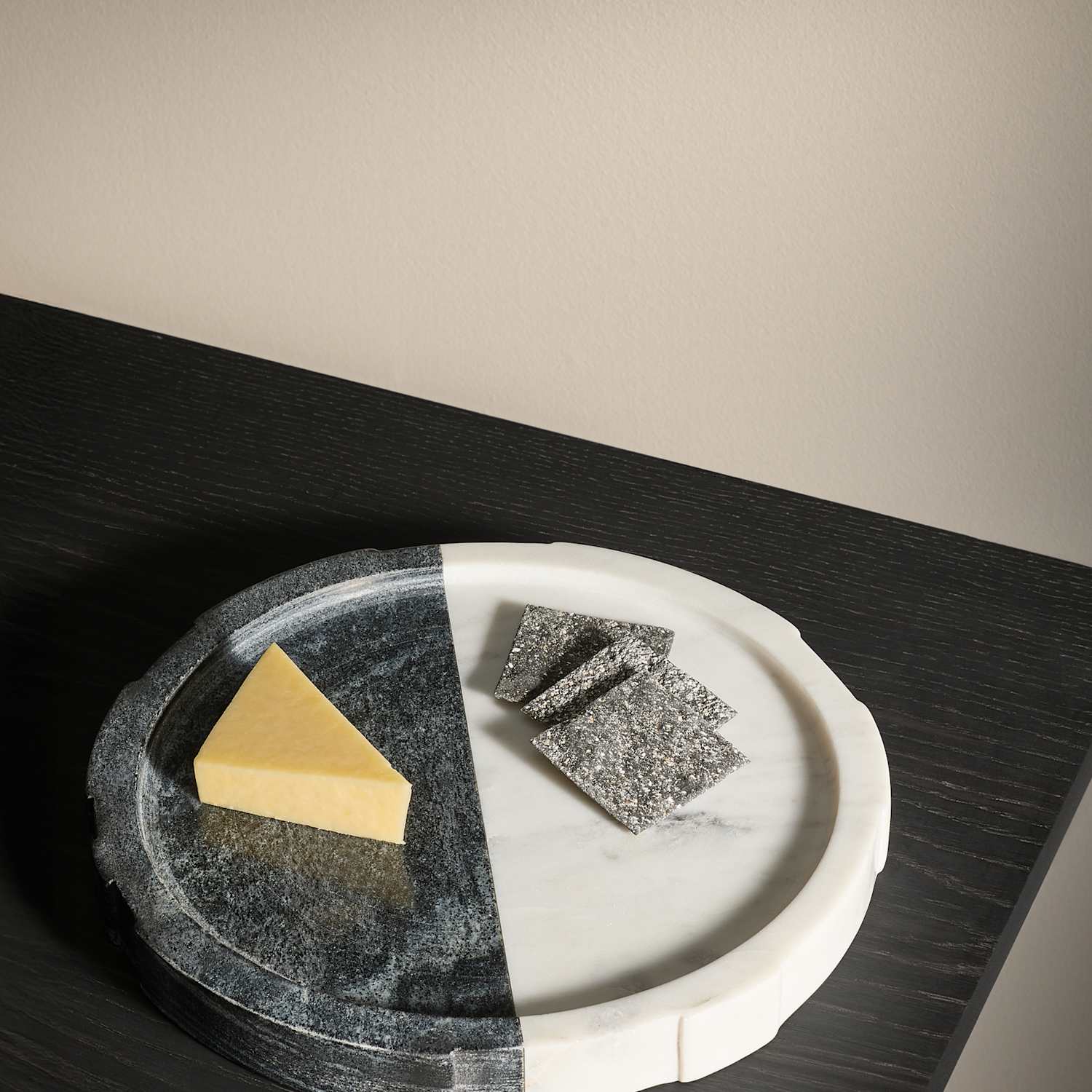 M&S X Kelly Hoppen Marble Textured Tray - White