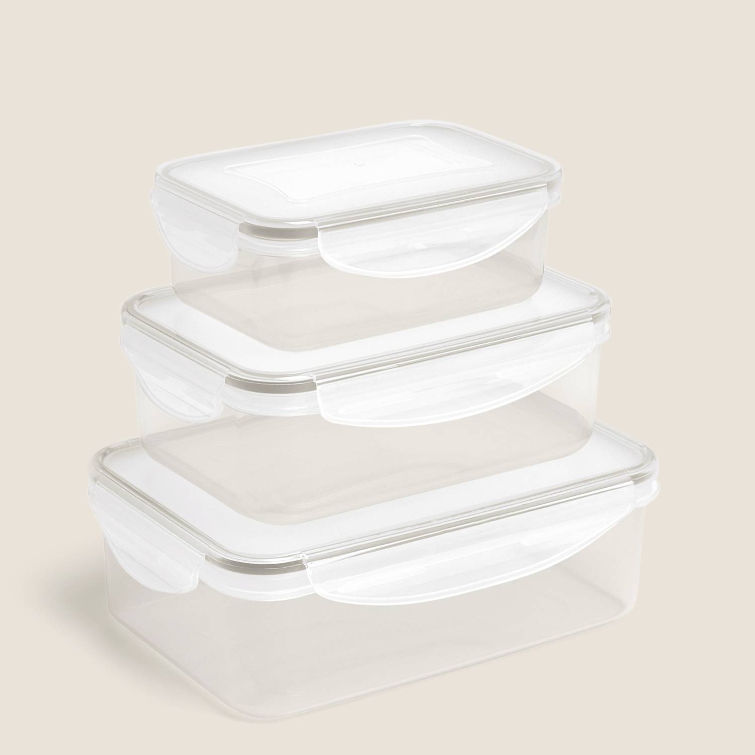 M&S Set of 3 Food Storage Containers - Grey