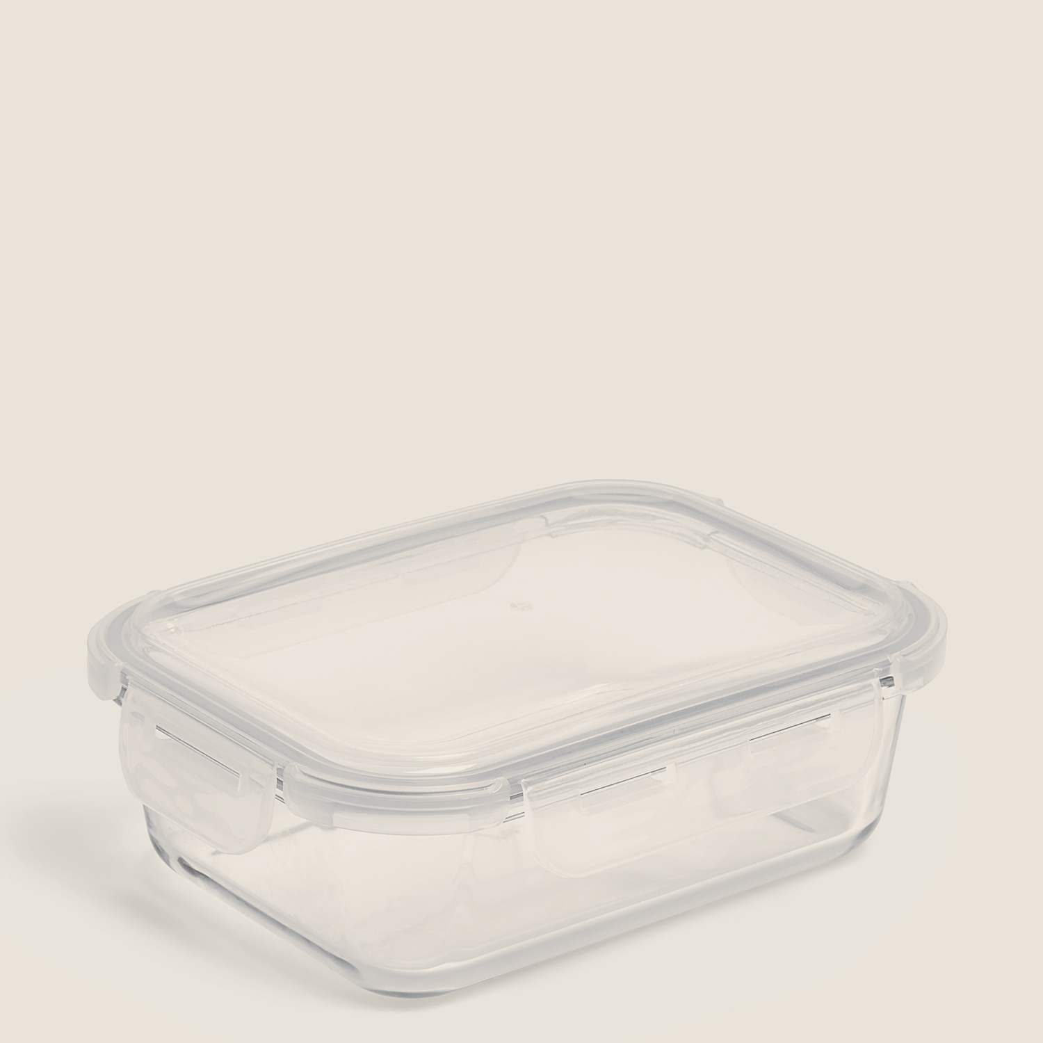 M&S Medium Glass Fridge Storage Container - Grey