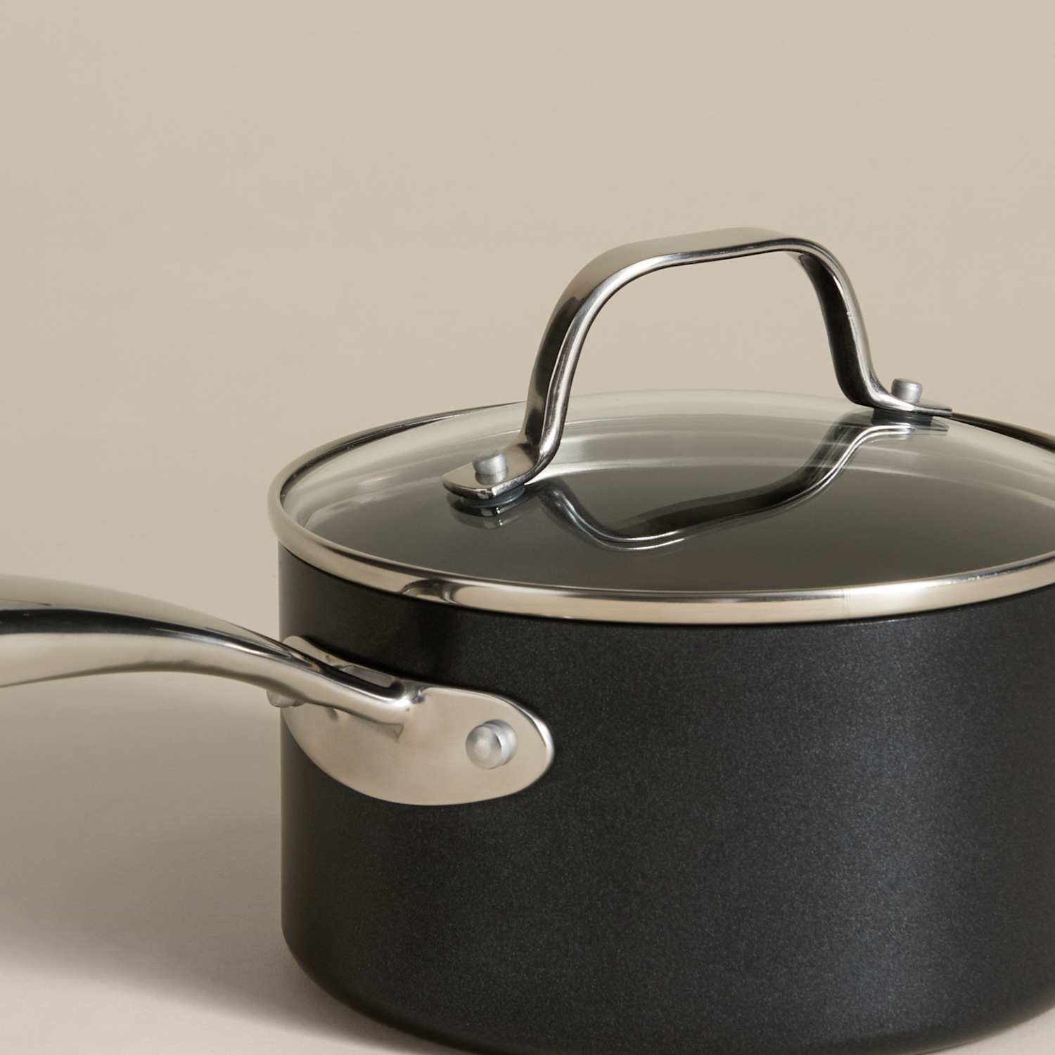 M&S Non-Stick Pro 16cm Saucepan - Black