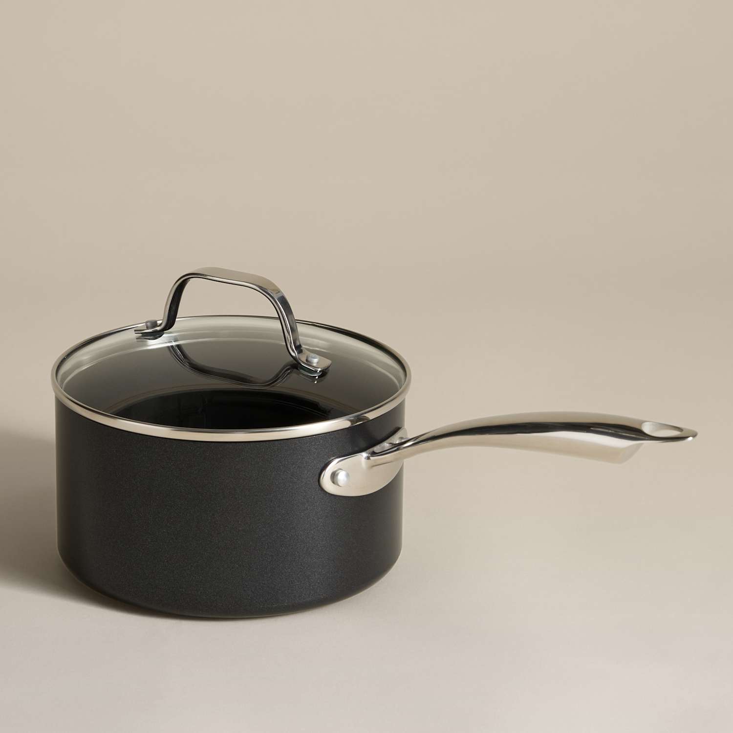 M&S Non-Stick Pro 18cm Saucepan - Black