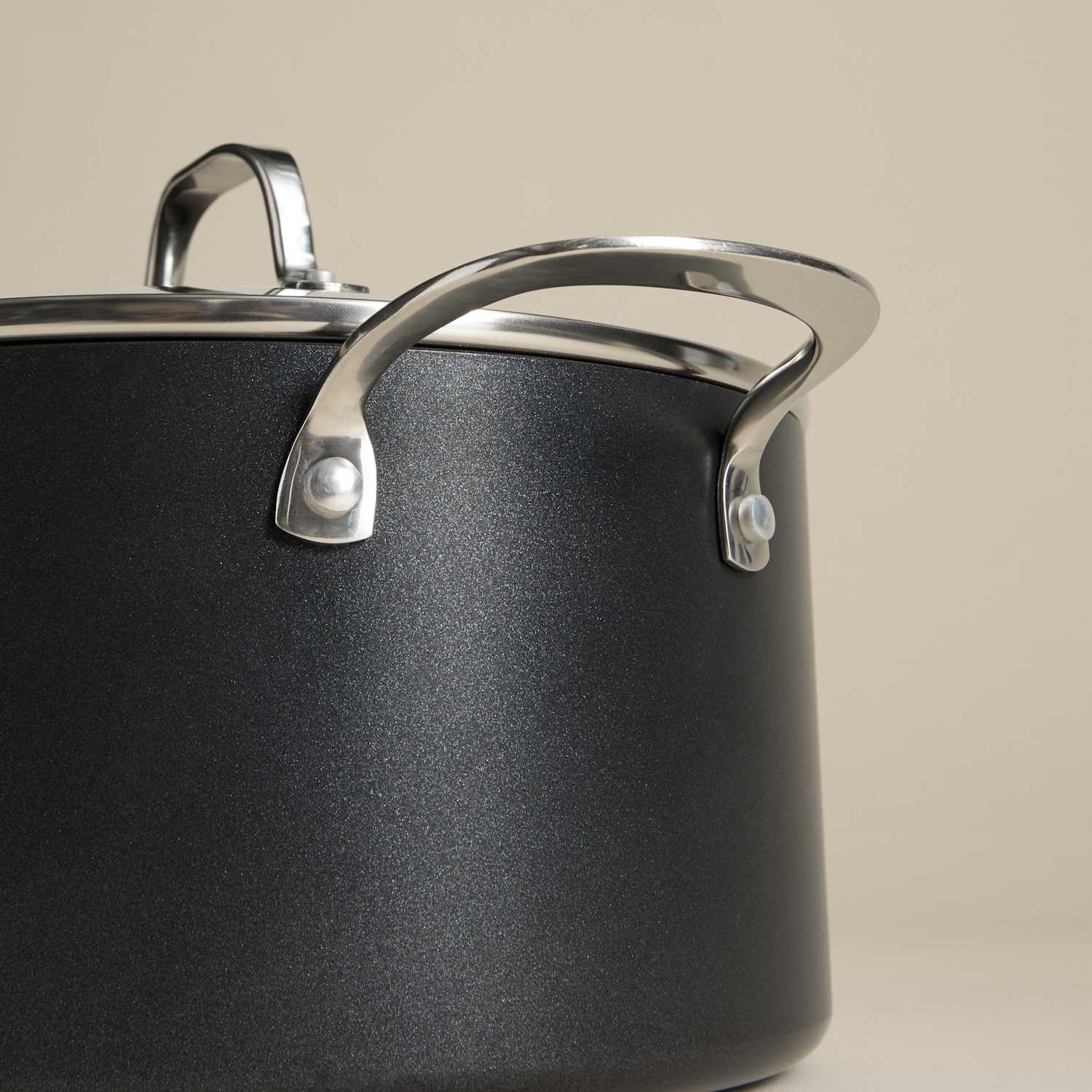 M&S Non-Stick Pro 24cm Stock Pot - Black