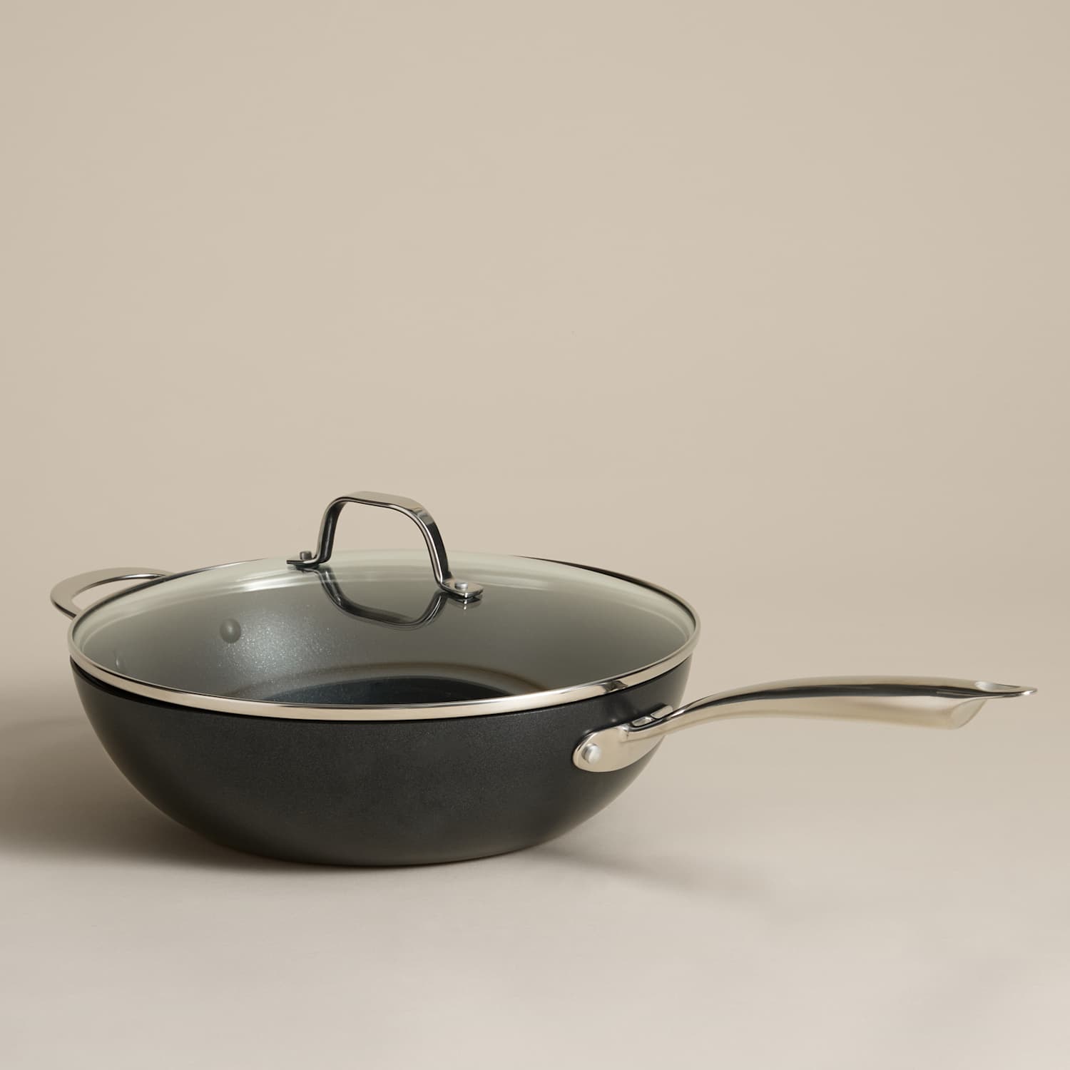 M&S Non-Stick Pro 30cm Wok - Black