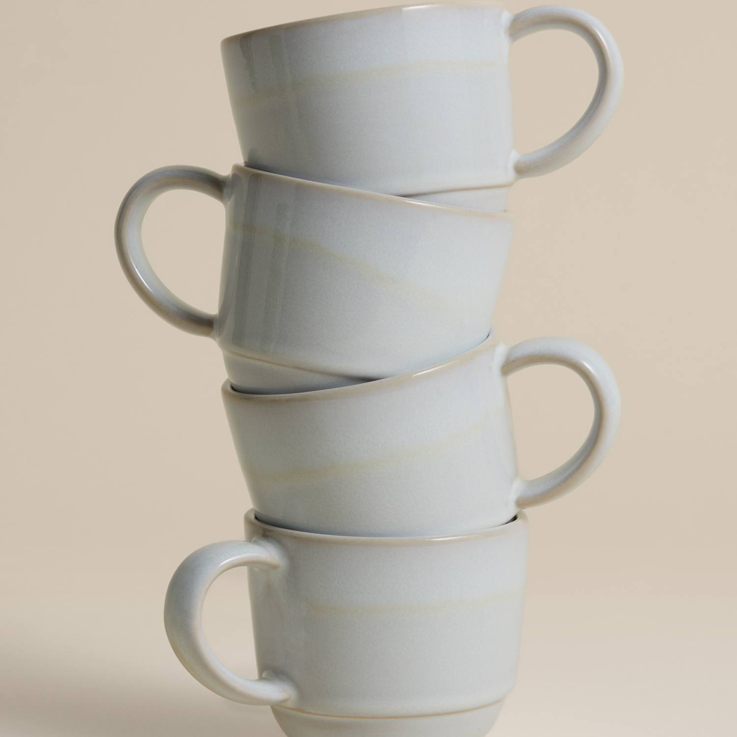 M&S Set of 4 Stow Stoneware Mugs - White