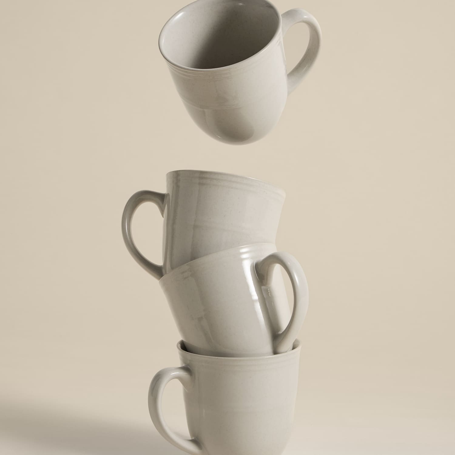 M&S Set of 4 Southwold Stoneware Mugs - Cream