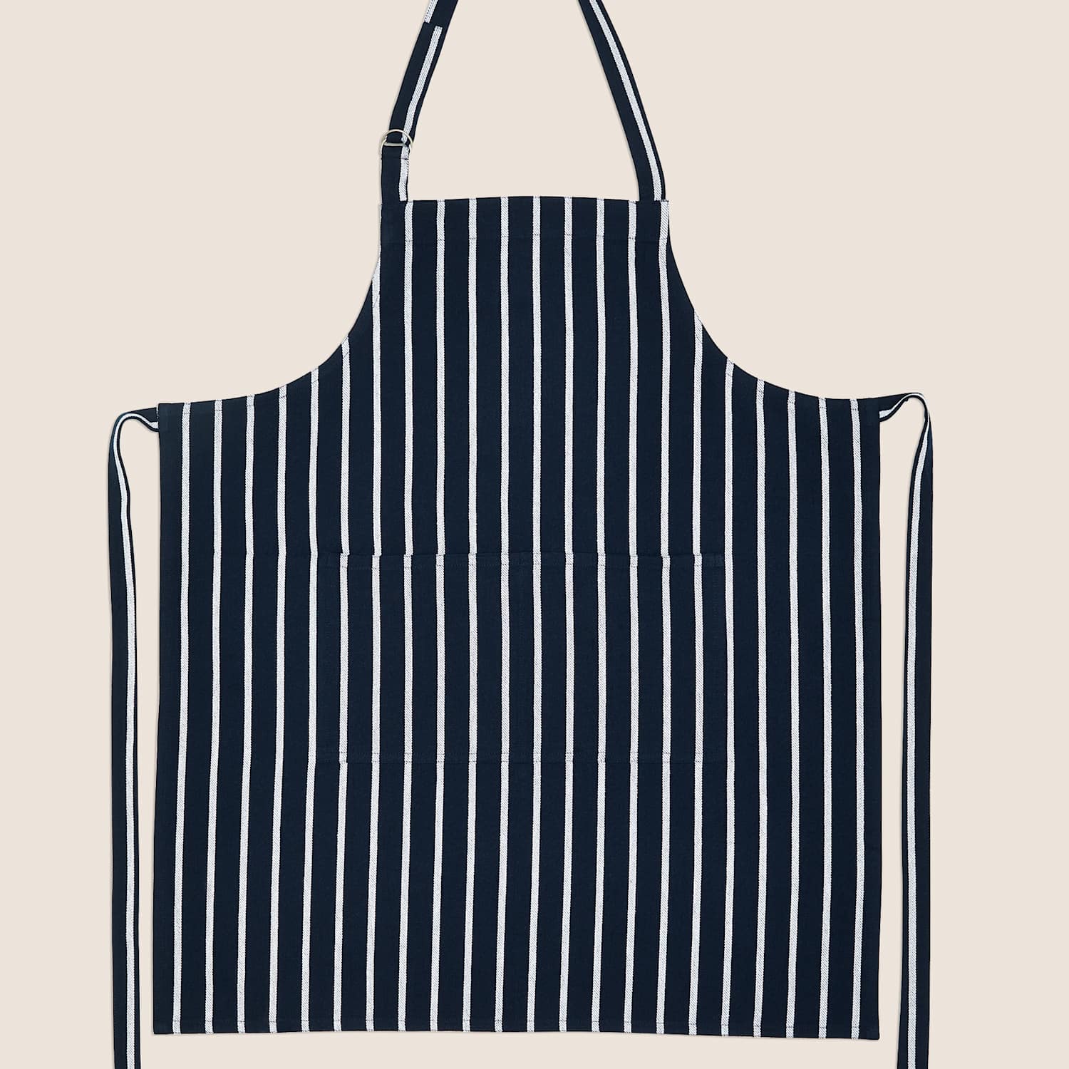 M&S Pure Cotton Striped Apron - Navy