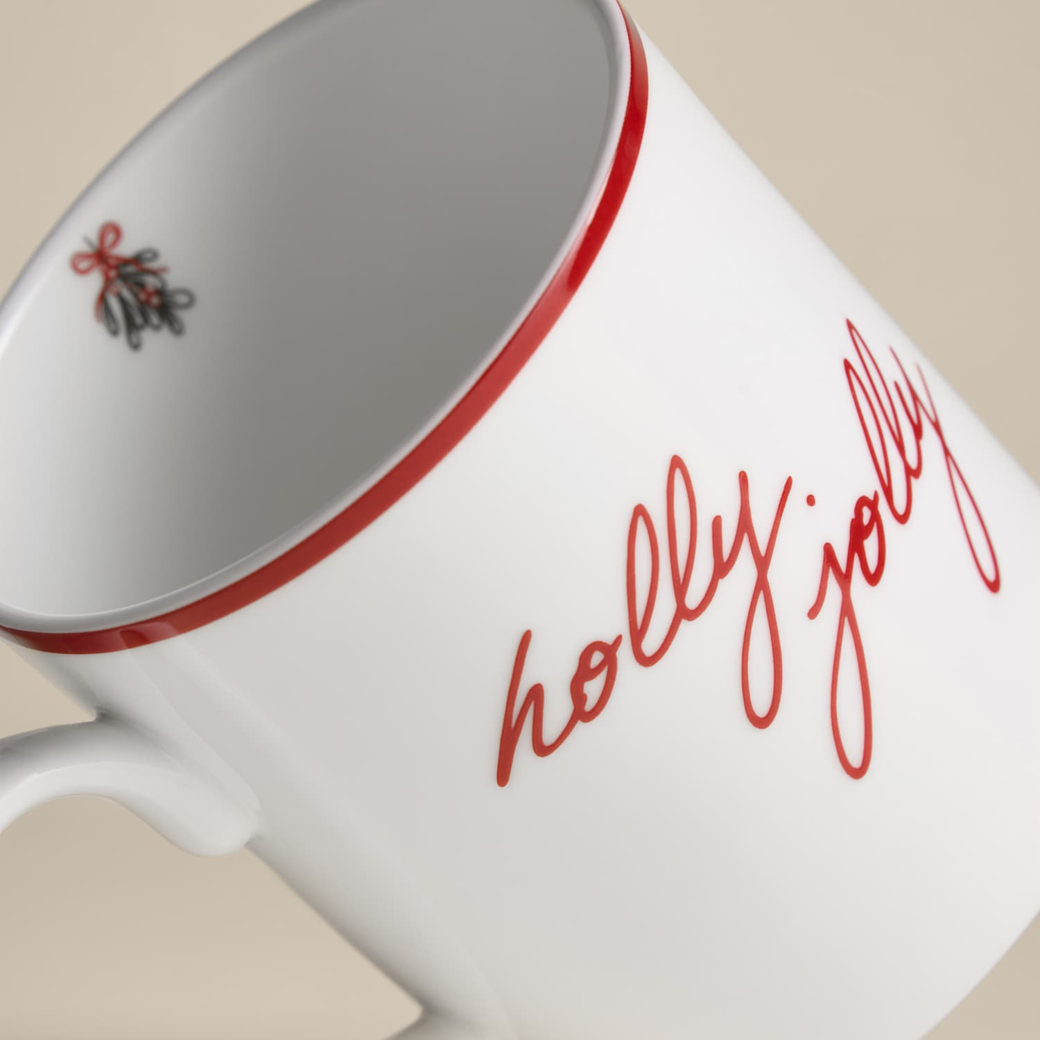 M&S Christmas Bone China Mug - White