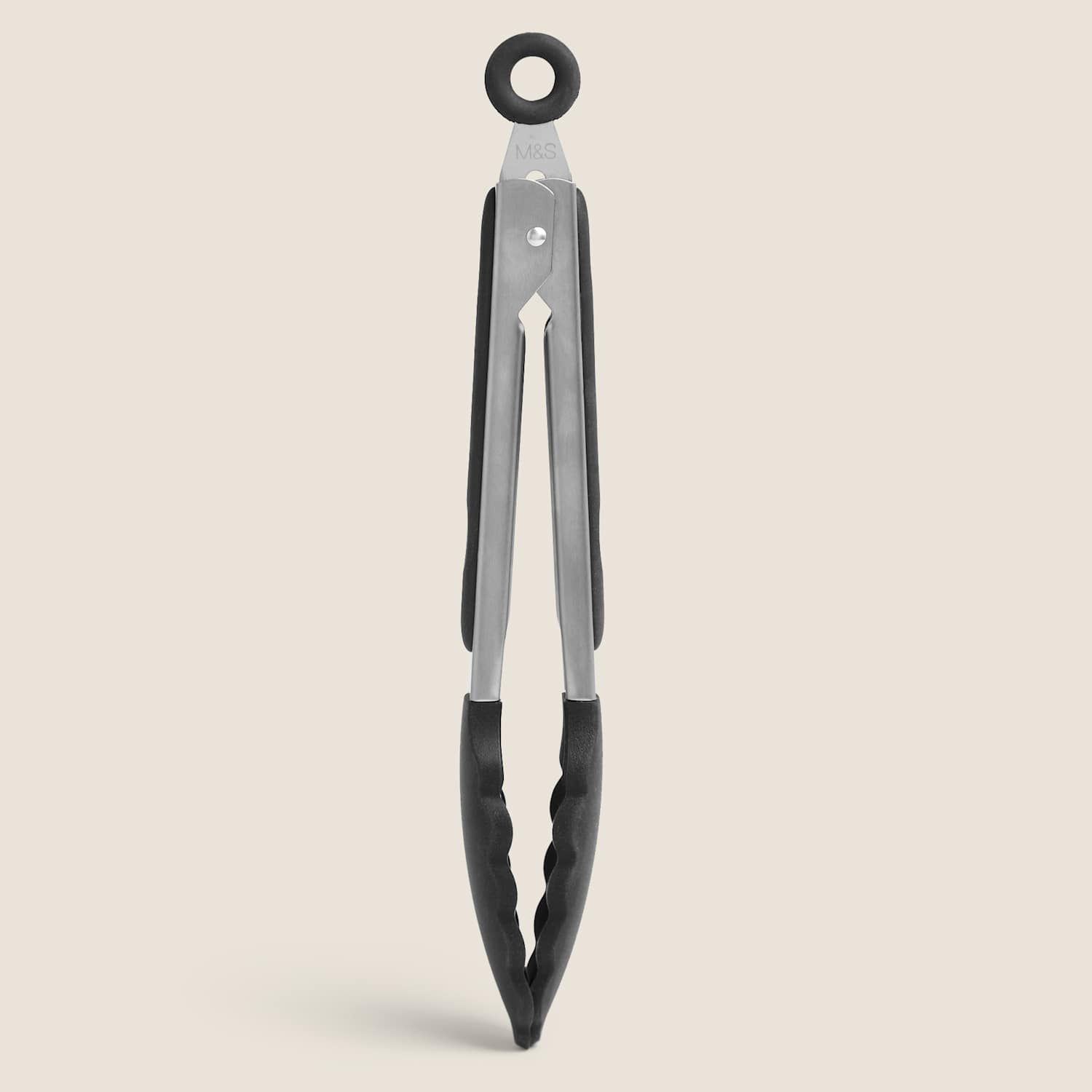 M&S Small Silicone Tongs - Black Mix