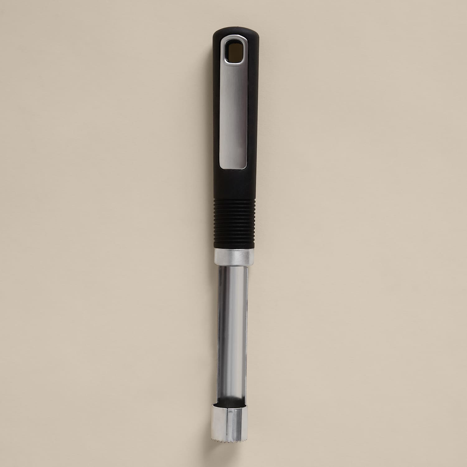 M&S Soft Grip Stainless Steel Apple Corer - Black