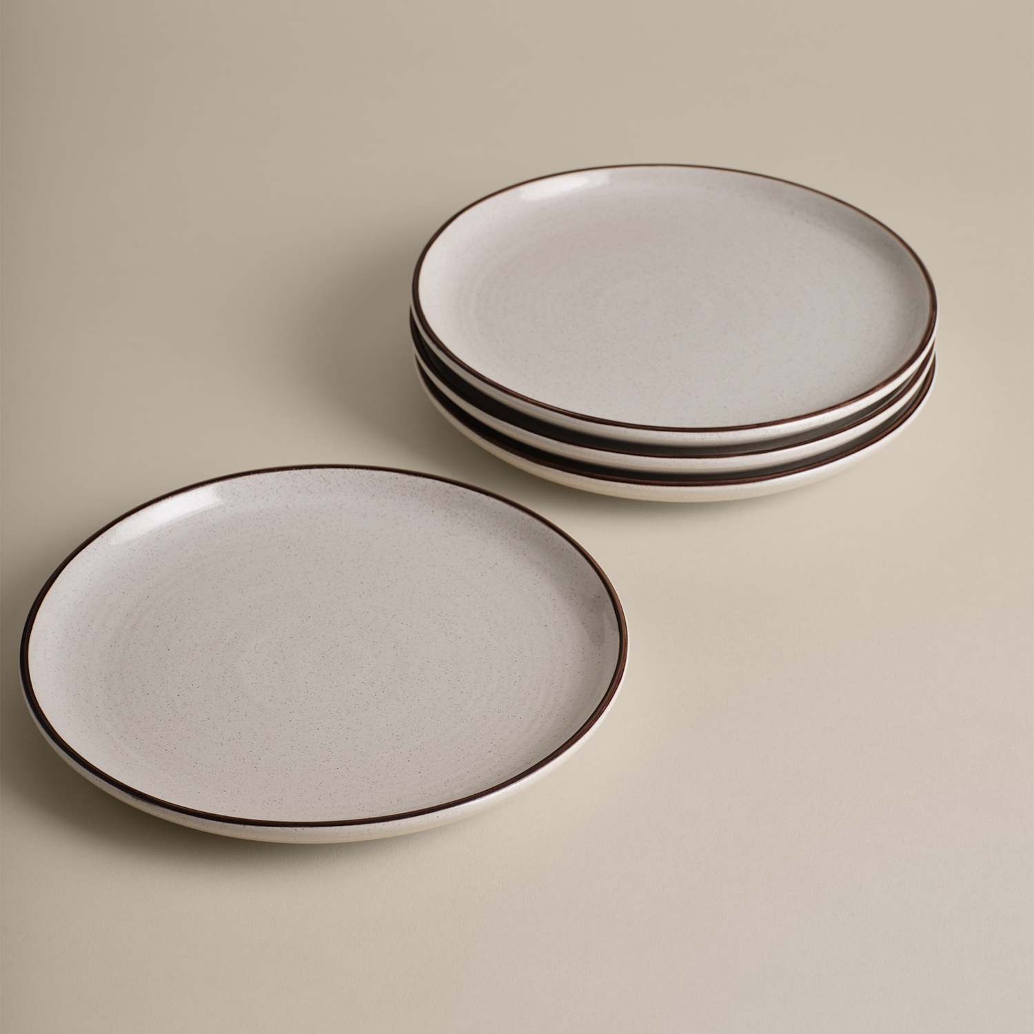 M&S Set of 4 Michigan Rim Side Plates - Natural