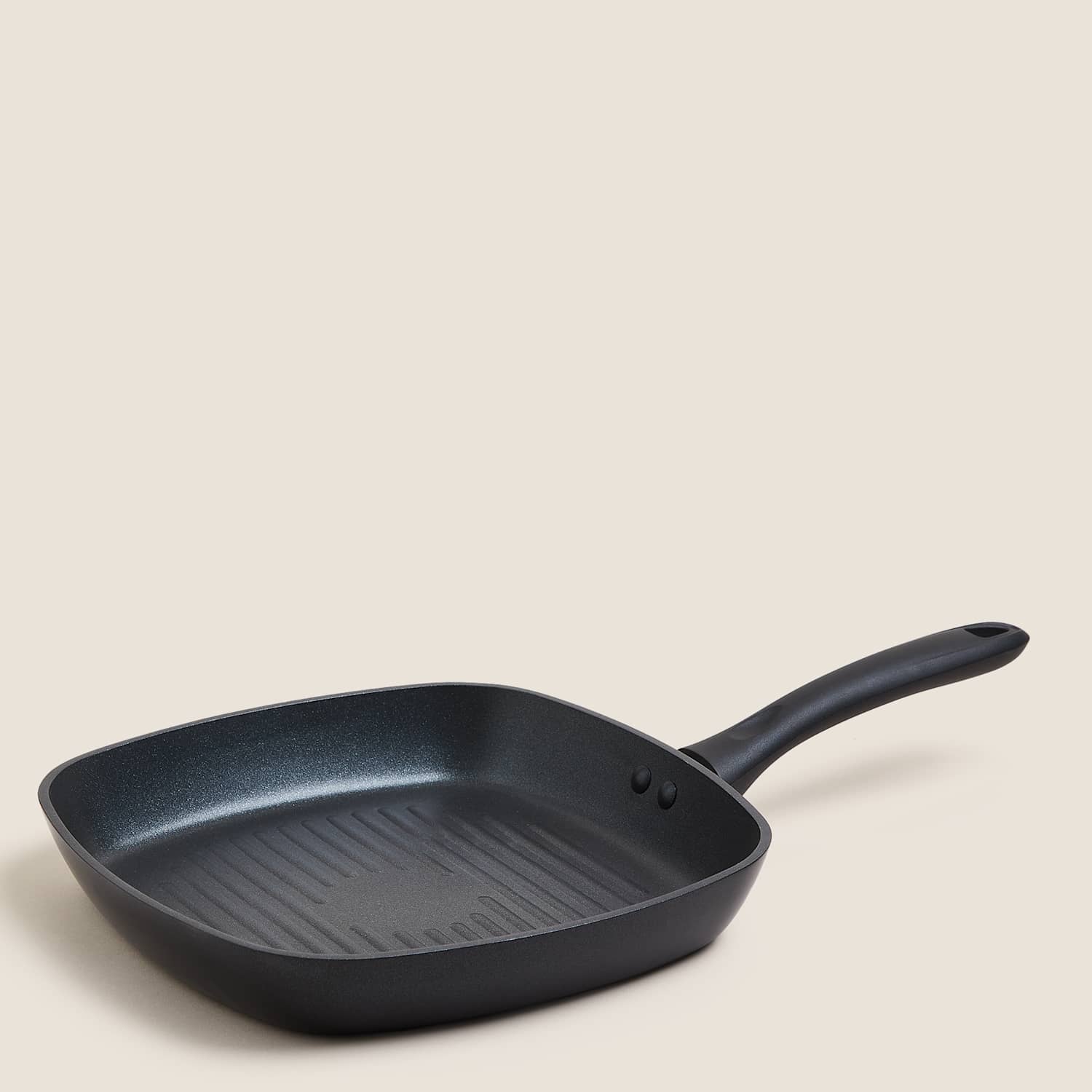 M&S Black Aluminium 26cm Non-Stick Griddle Pan