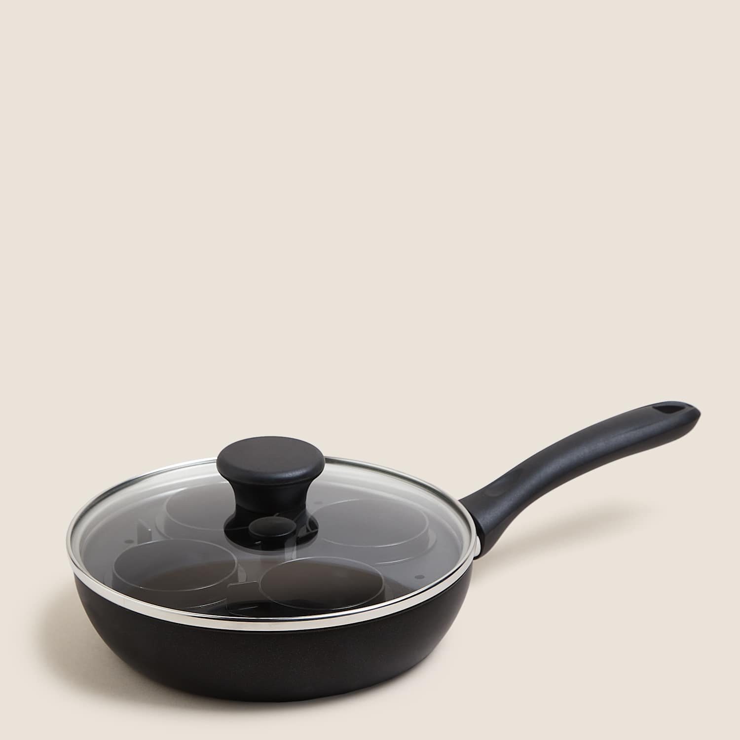 M&S Black Aluminium 20cm Egg Poacher
