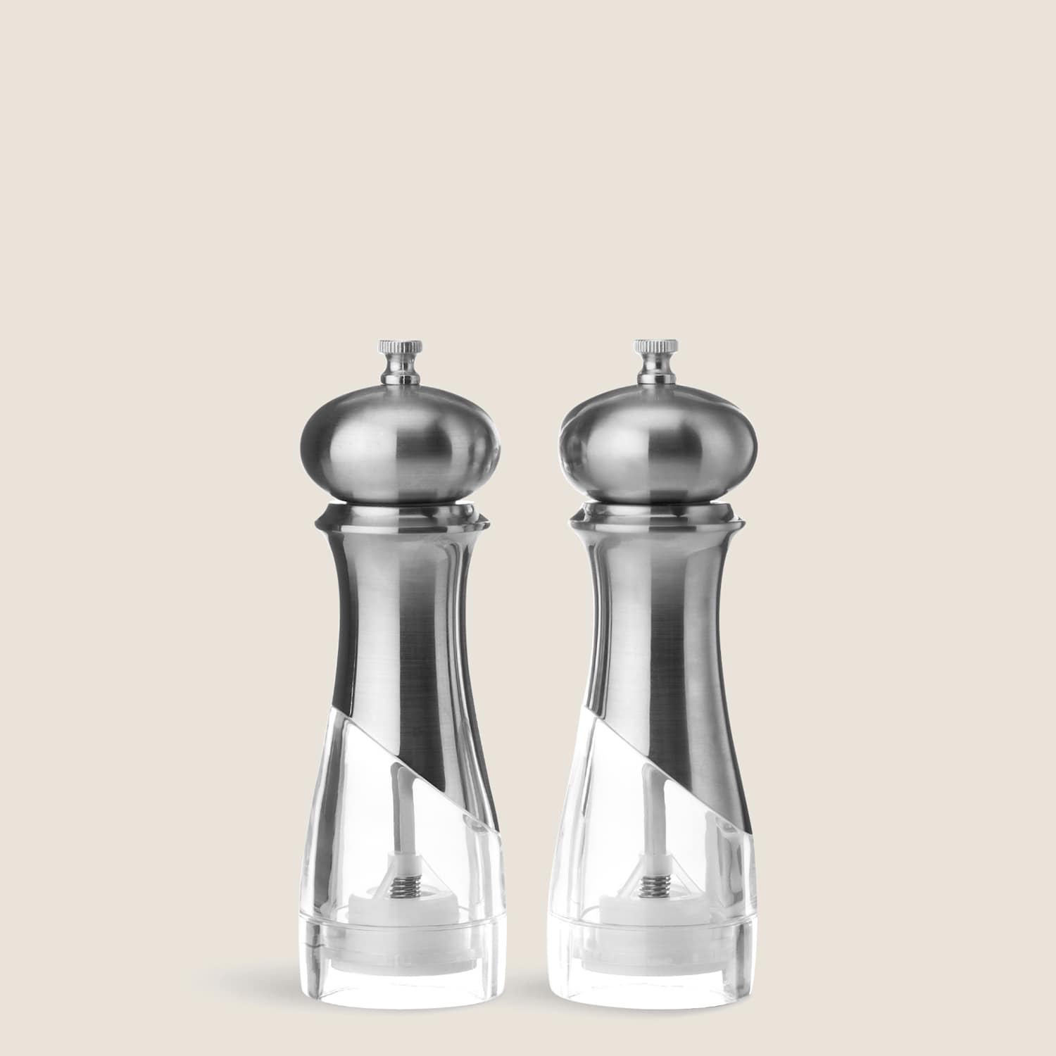 M&S New York Salt & Pepper Mills - Silver