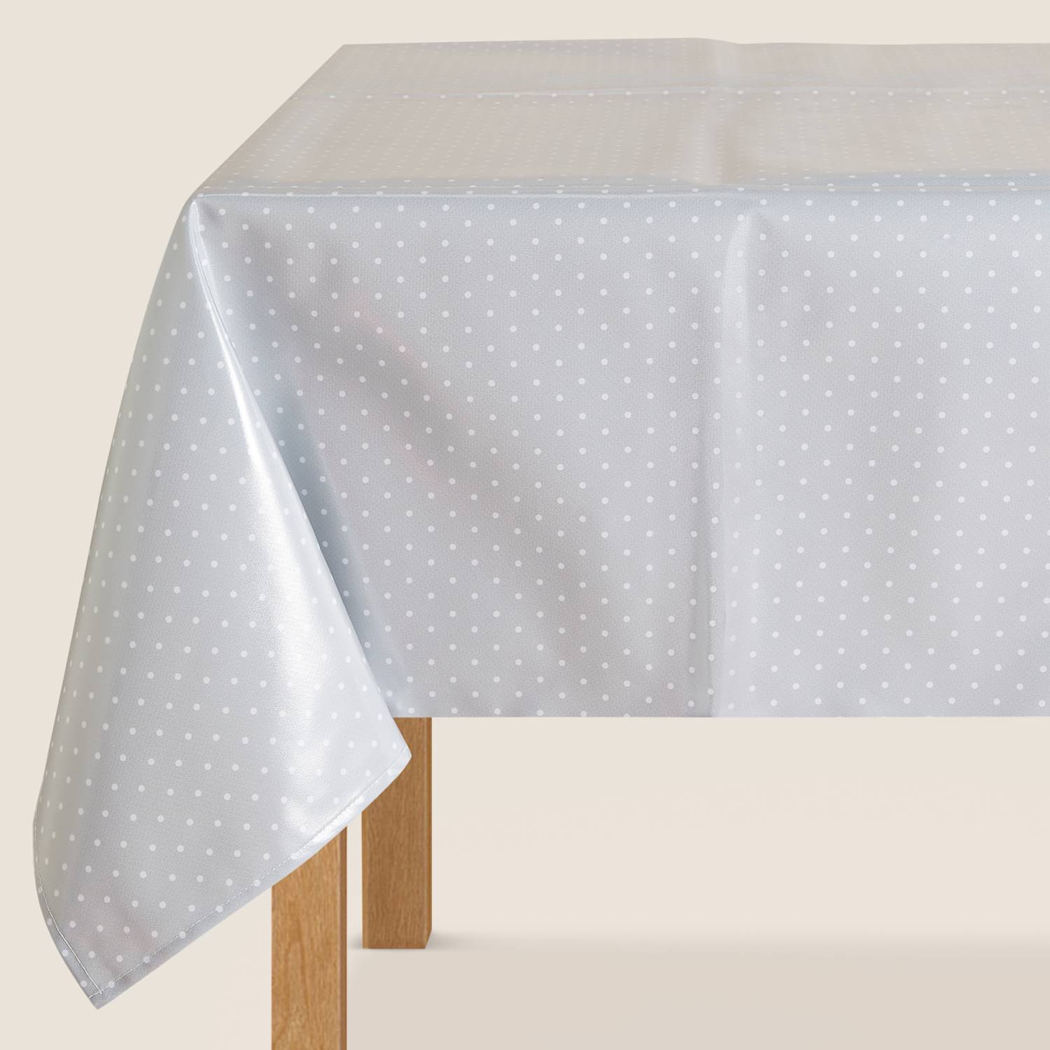M&S Dotted Wipe Clean Tablecloth - Grey Mix